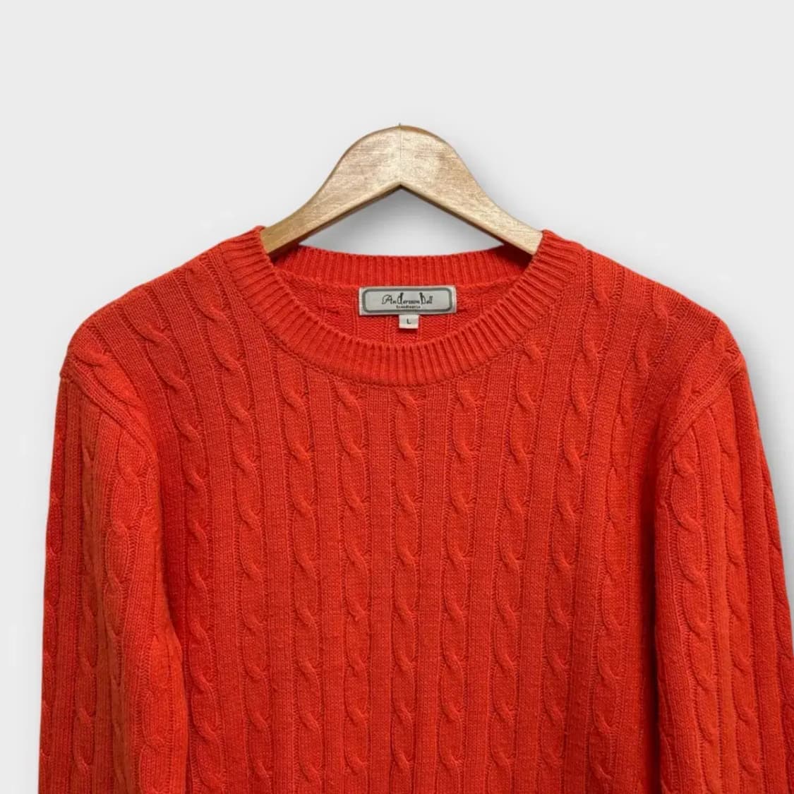 앤더슨벨 오렌지색 케이블 니트 M-L 상품이미지2