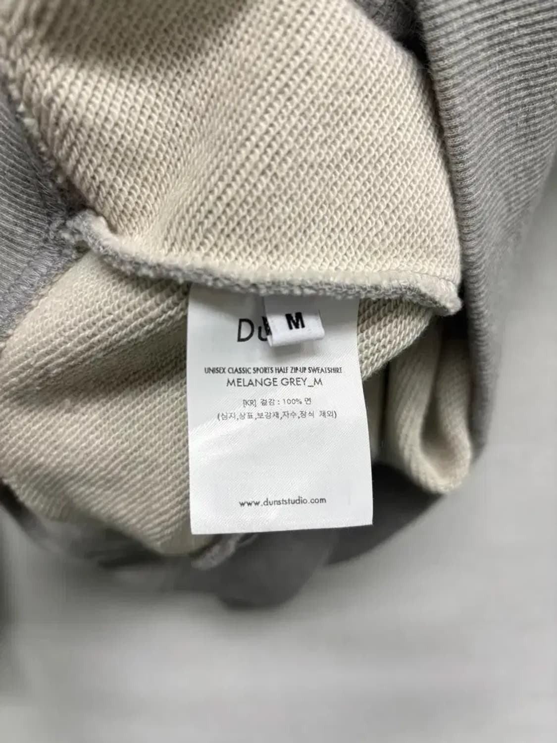 던스트 Dunst 그레이 하프집업 맨투맨 M 상품이미지5