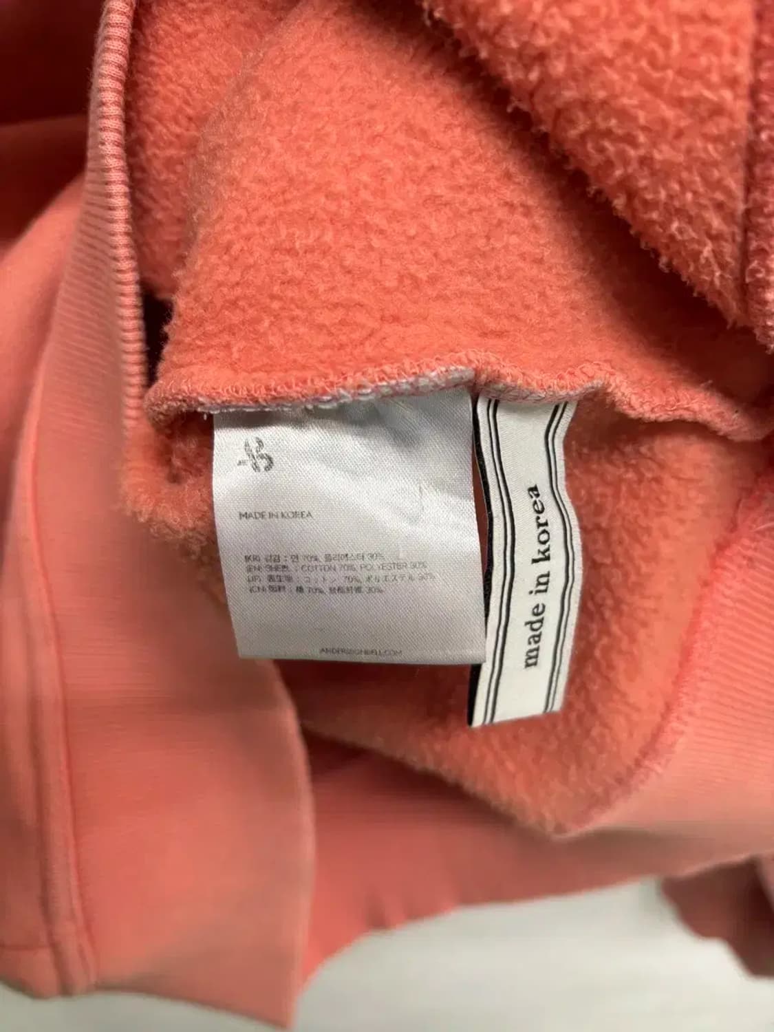 앤더슨벨 살구색 맨투맨티 S 상품이미지6