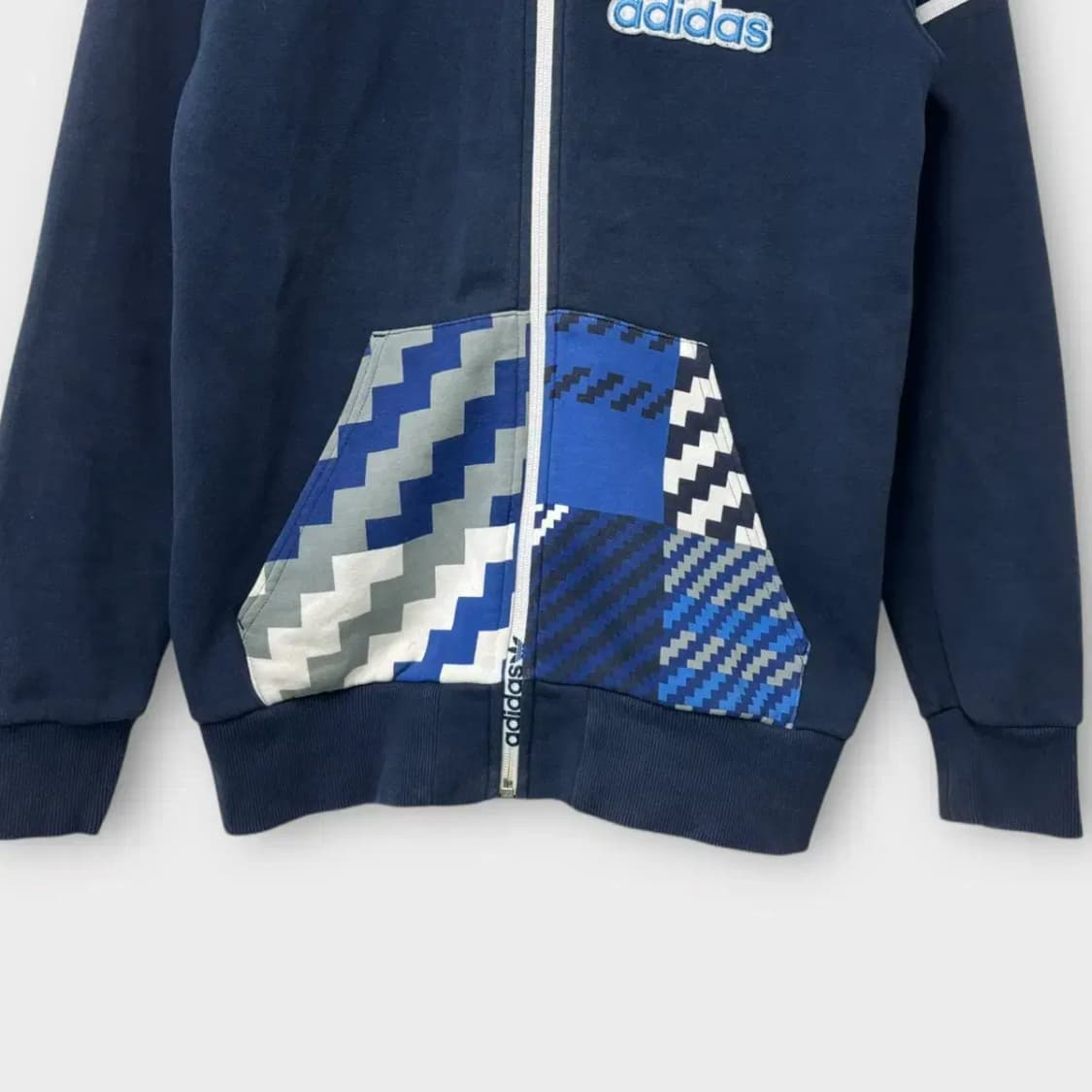 아디다스 트레포일 컬러블록 후드집업 90 상품이미지4