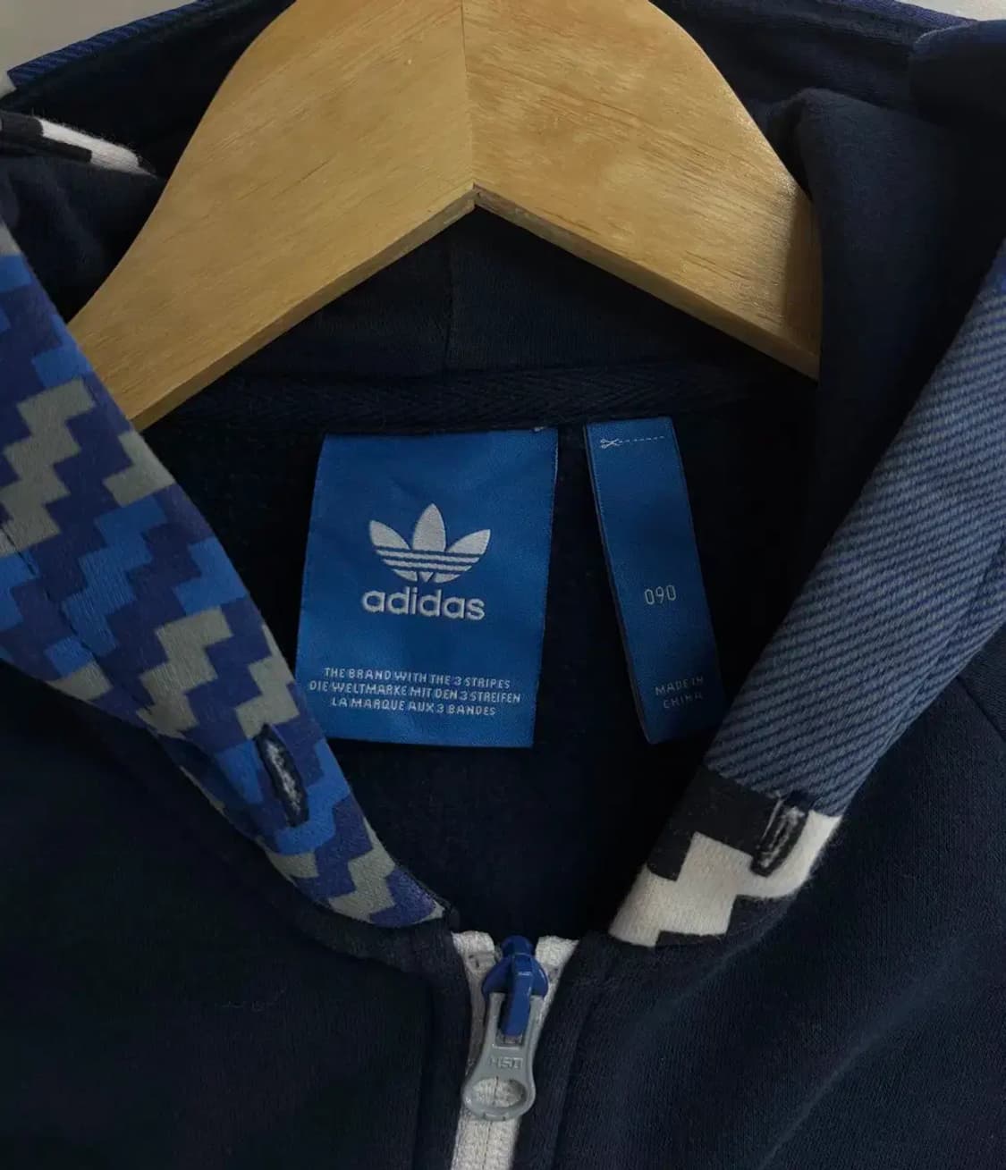 아디다스 트레포일 컬러블록 후드집업 90 상품이미지6