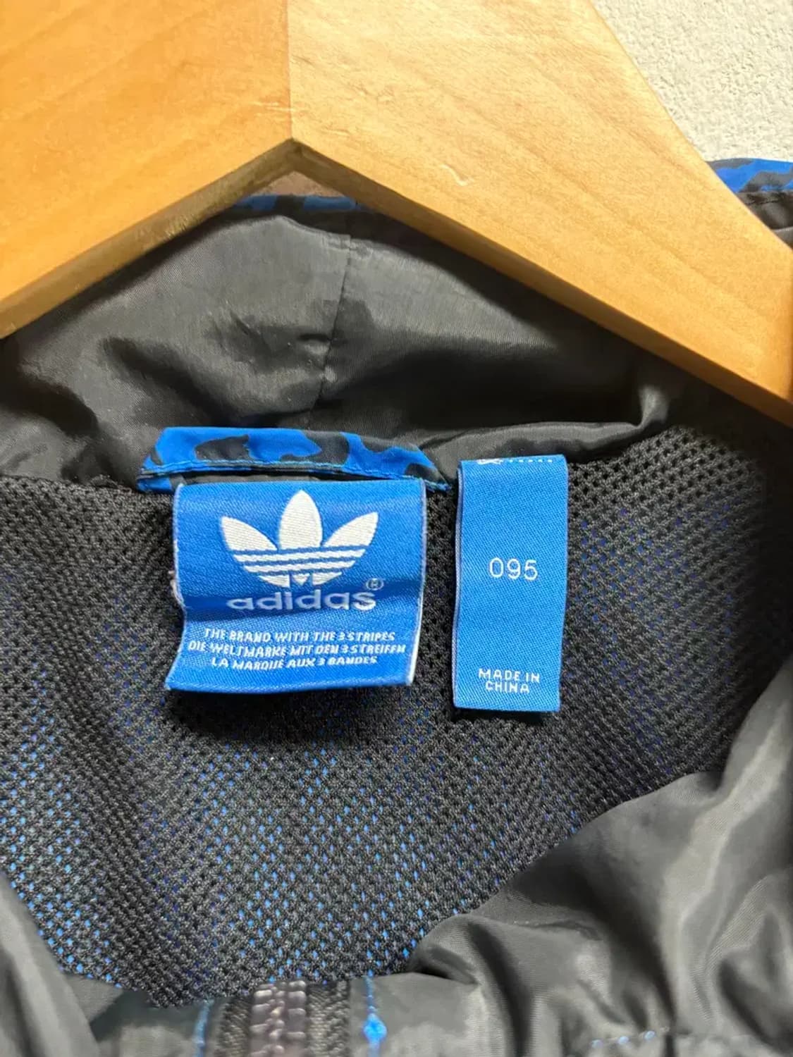 아디다스 블루 레오파드 후드 바람막이 95 상품이미지6