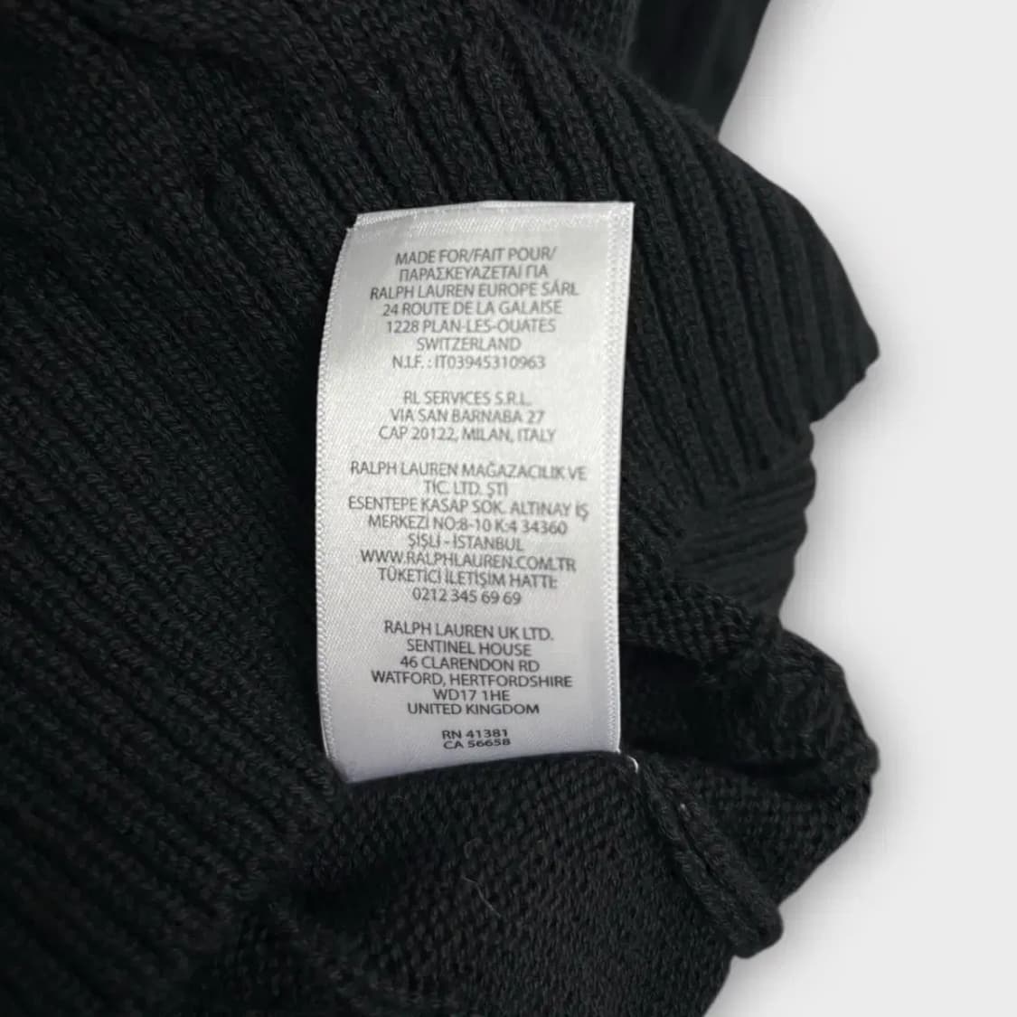 [새상품] 폴로 퍼플포니 블랙 브이넥 니트 S 상품이미지5