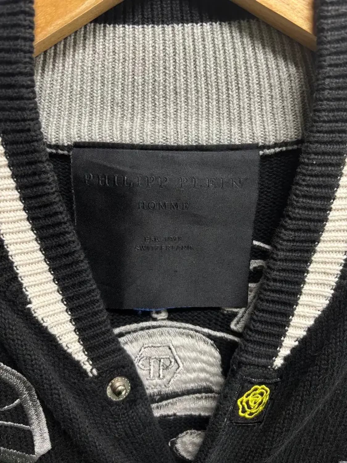 필립플레인 스컬 프린팅 니트 점퍼 M 상품이미지4