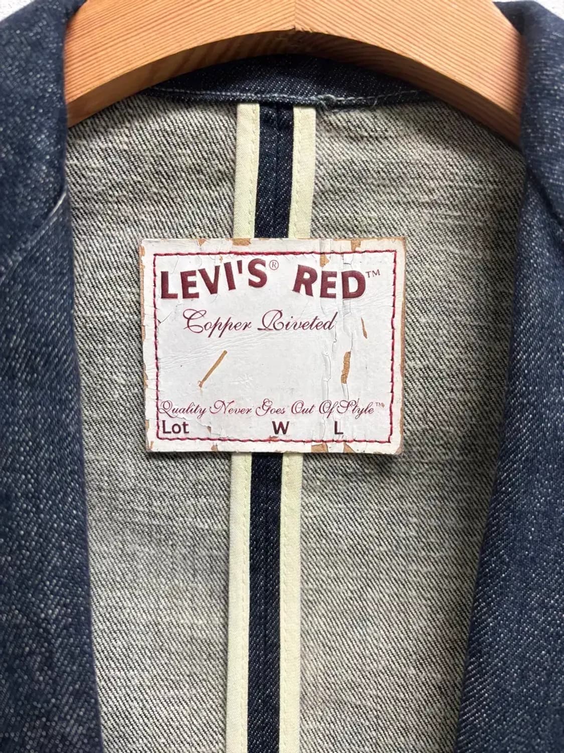 리바이스 레드 크롭 데님 자켓 XS 상품이미지4