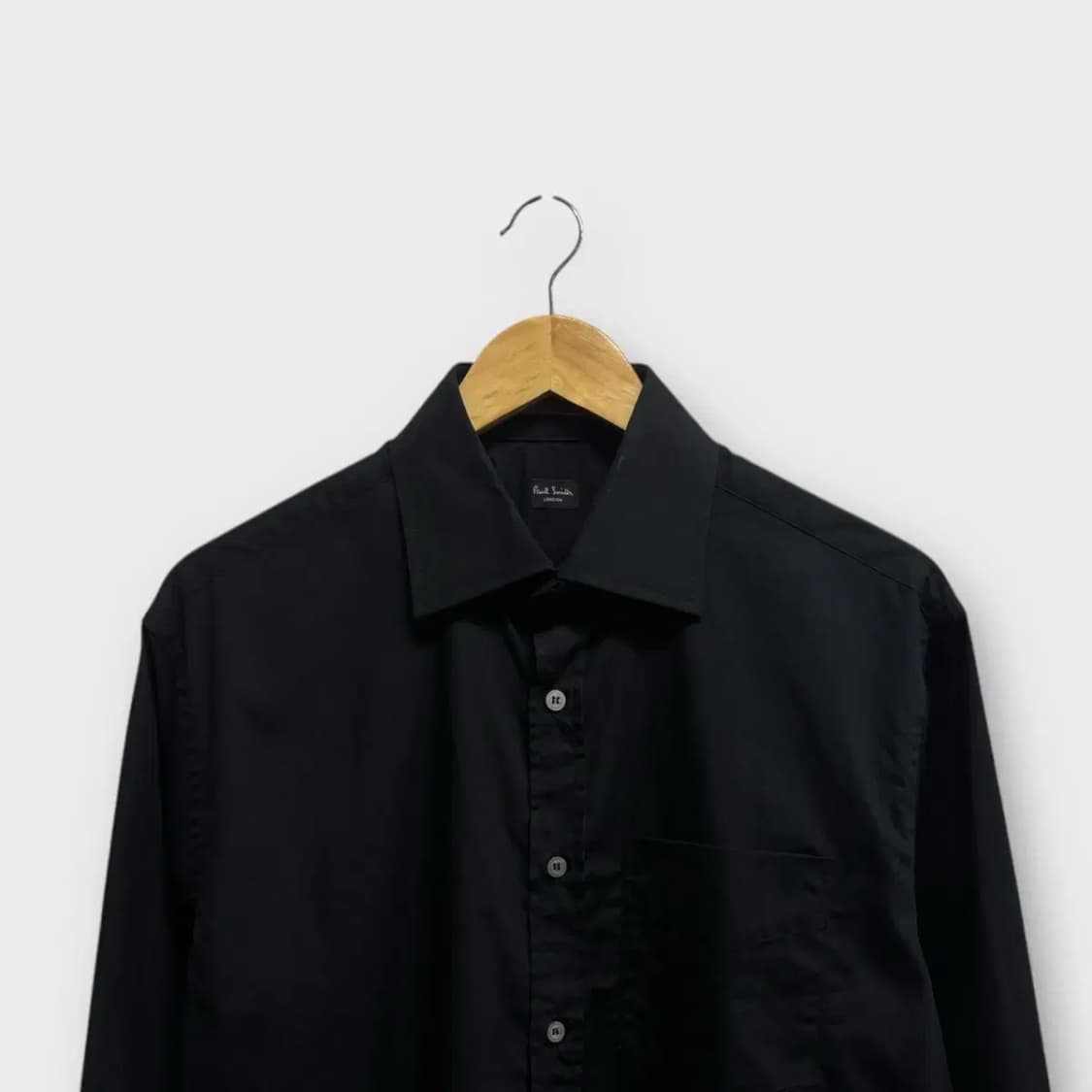 폴스미스 스트라이프 소매 디테일 블랙셔츠 M 상품이미지2