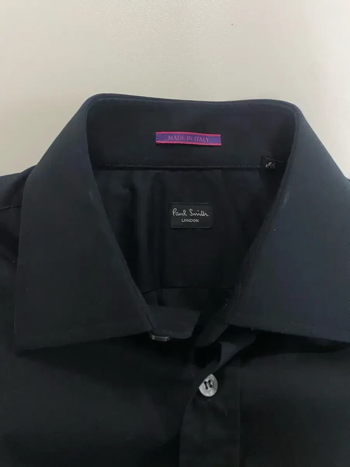 폴스미스 스트라이프 소매 디테일 블랙셔츠 M 상품이미지5