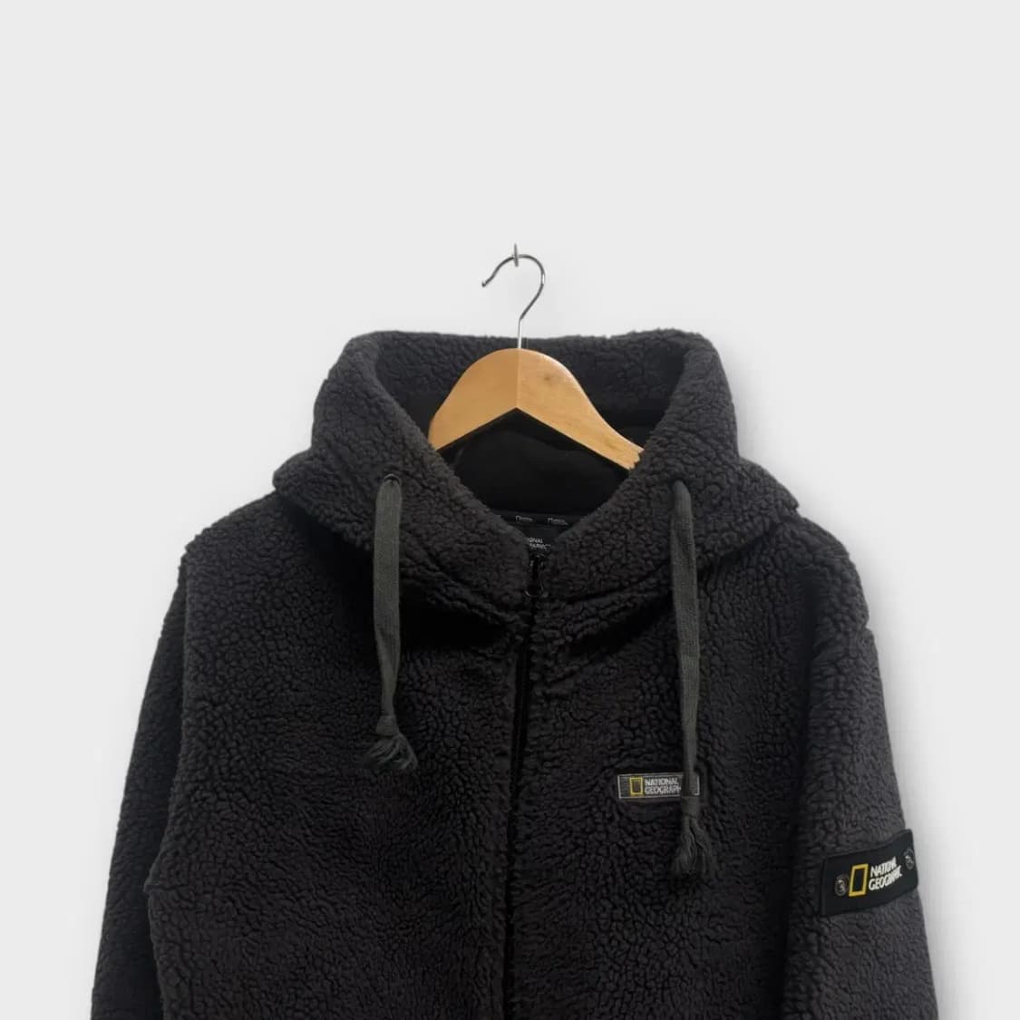 내셔널지오그래픽 진그레이 뽀글이후드집업 90 상품이미지2