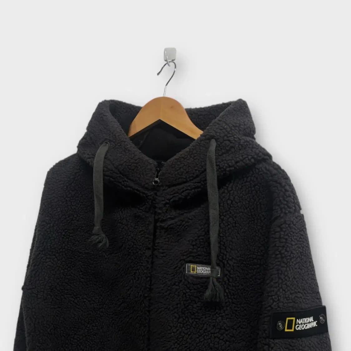 내셔널지오그래픽 진그레이 뽀글이후드집업 90 상품이미지3