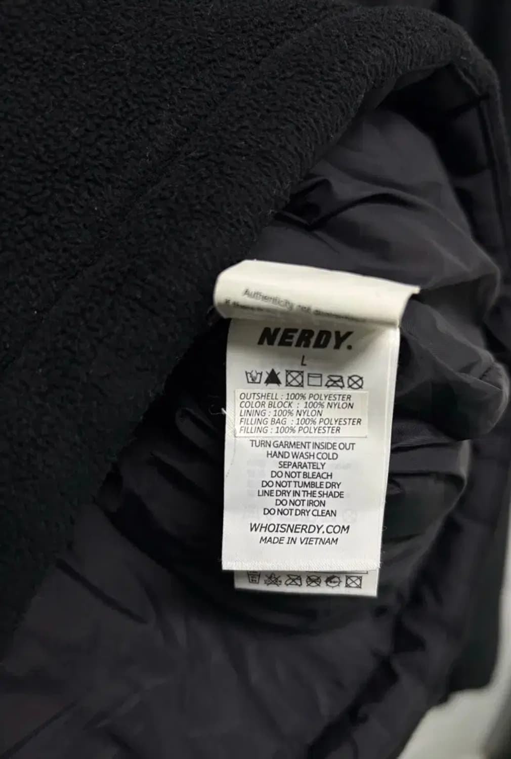 널디 NERDY 플리스 블락 패디드 자켓 L 상품이미지6