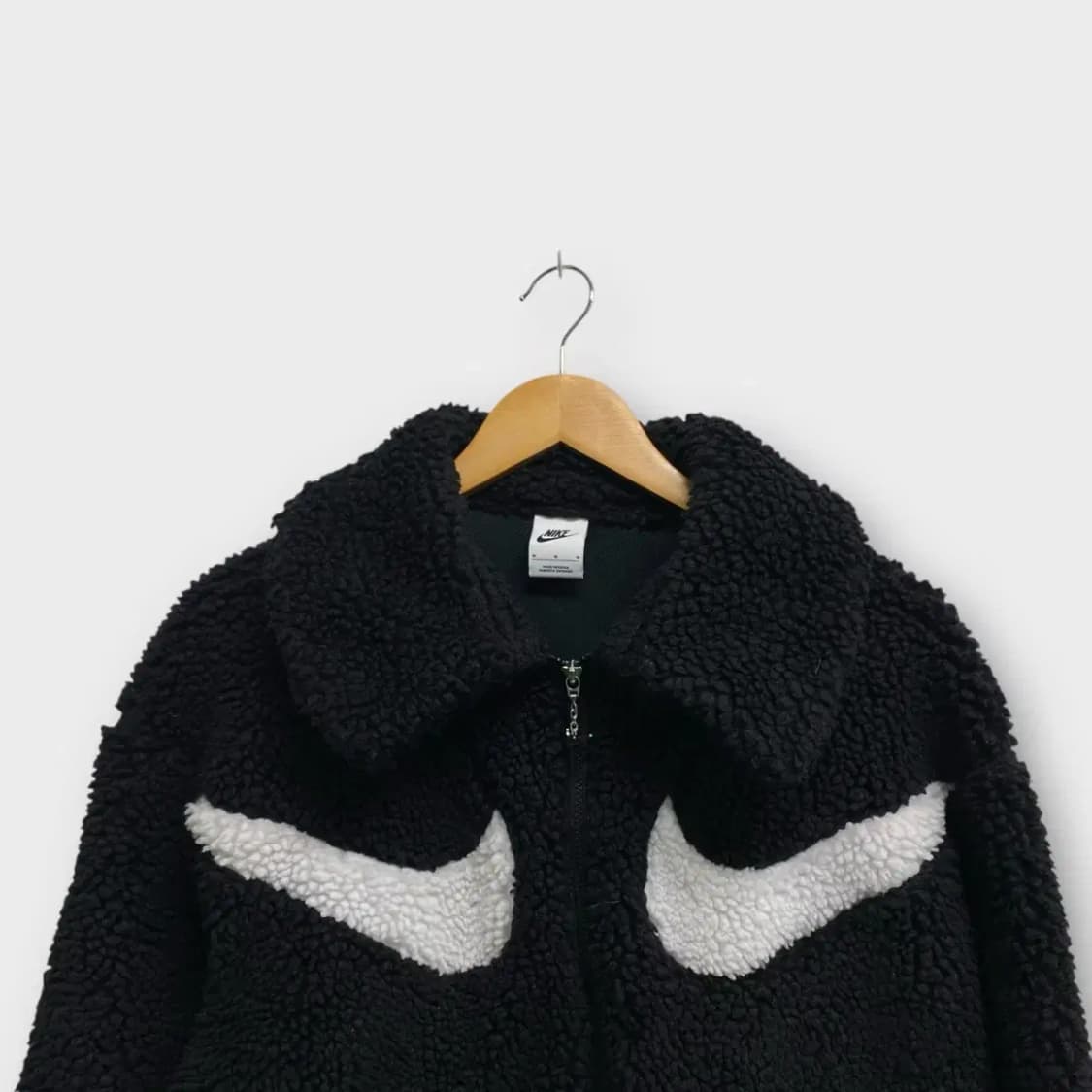 나이키 스우시 블랙 뽀글이 자켓 M 상품이미지2