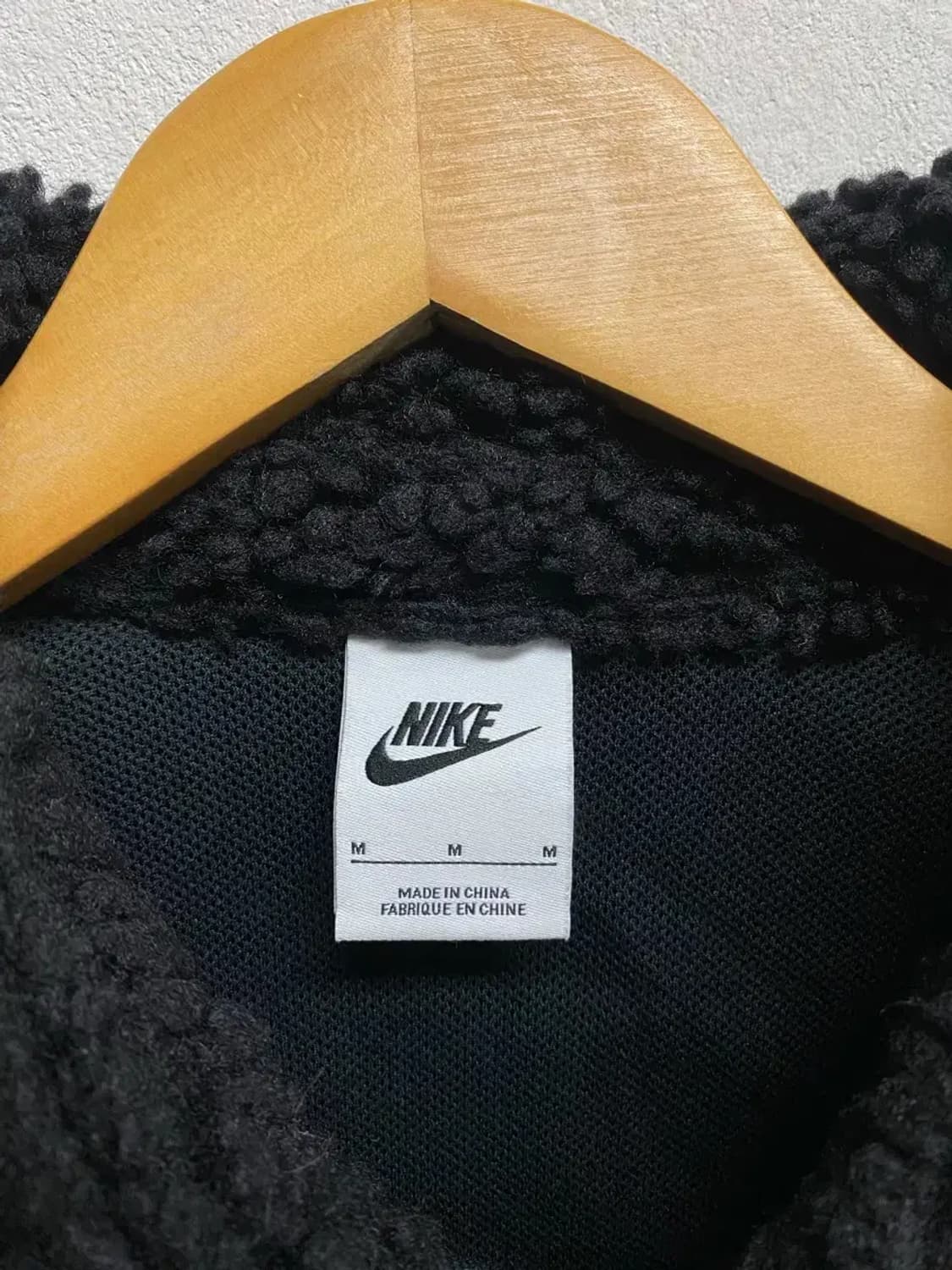 나이키 스우시 블랙 뽀글이 자켓 M 상품이미지5