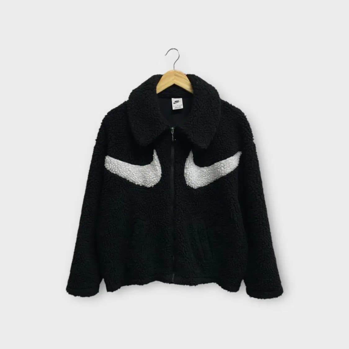 나이키 스우시 블랙 뽀글이 자켓 L 상품이미지1