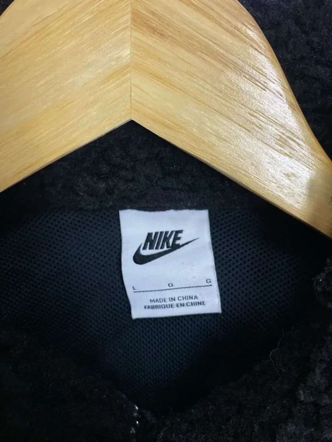 나이키 스우시 블랙 뽀글이 자켓 L 상품이미지5