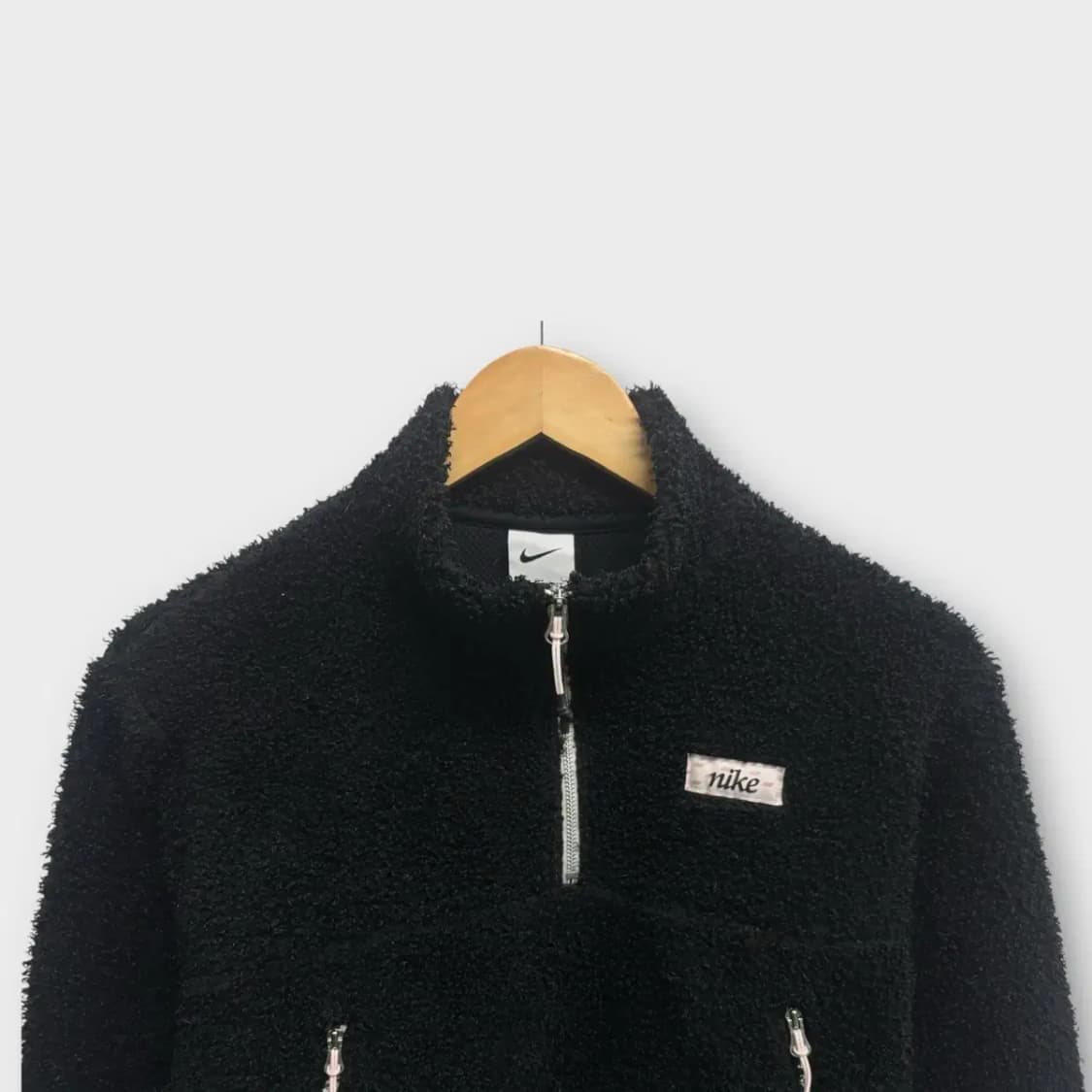 나이키 크롭 반집업 후리스 양털 뽀글이 핑크 M 상품이미지2