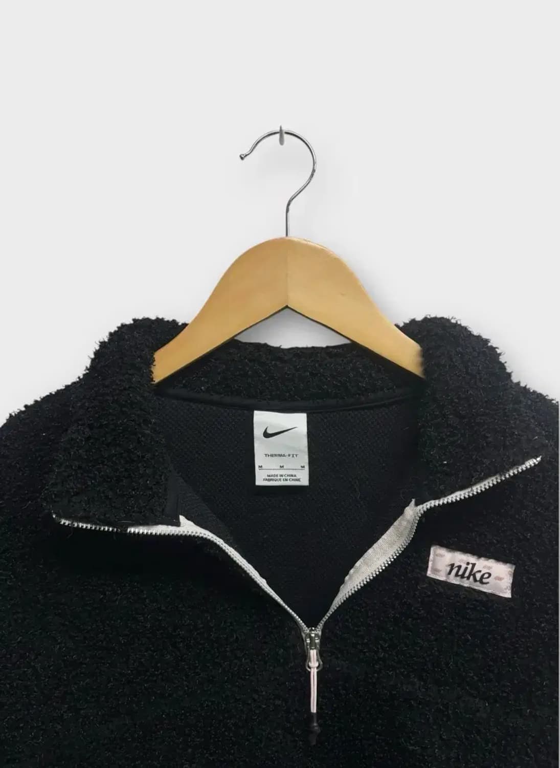 나이키 크롭 반집업 후리스 양털 뽀글이 핑크 M 상품이미지3