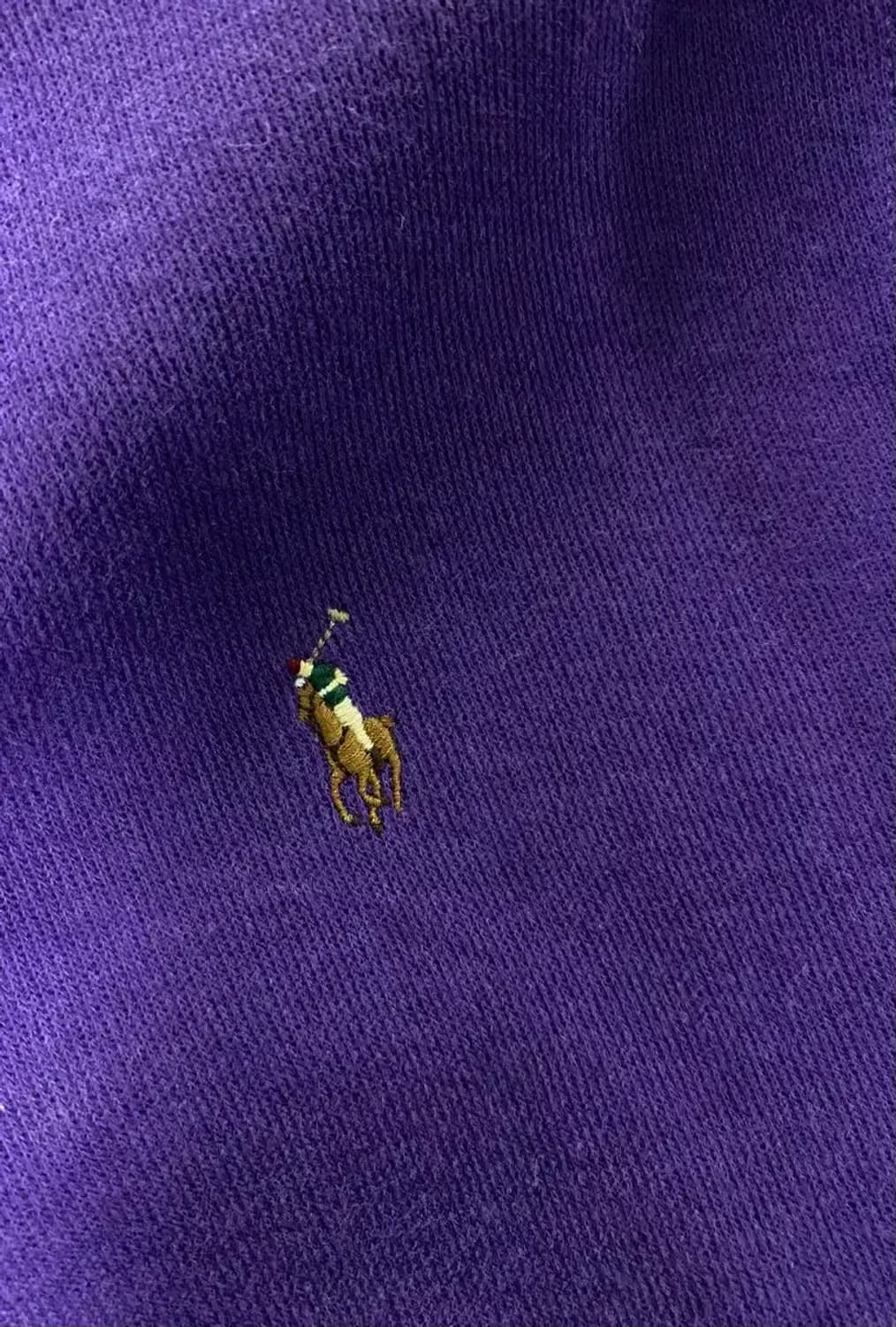 폴로 랄프로렌 퍼플 니트 반집업 L 상품이미지4