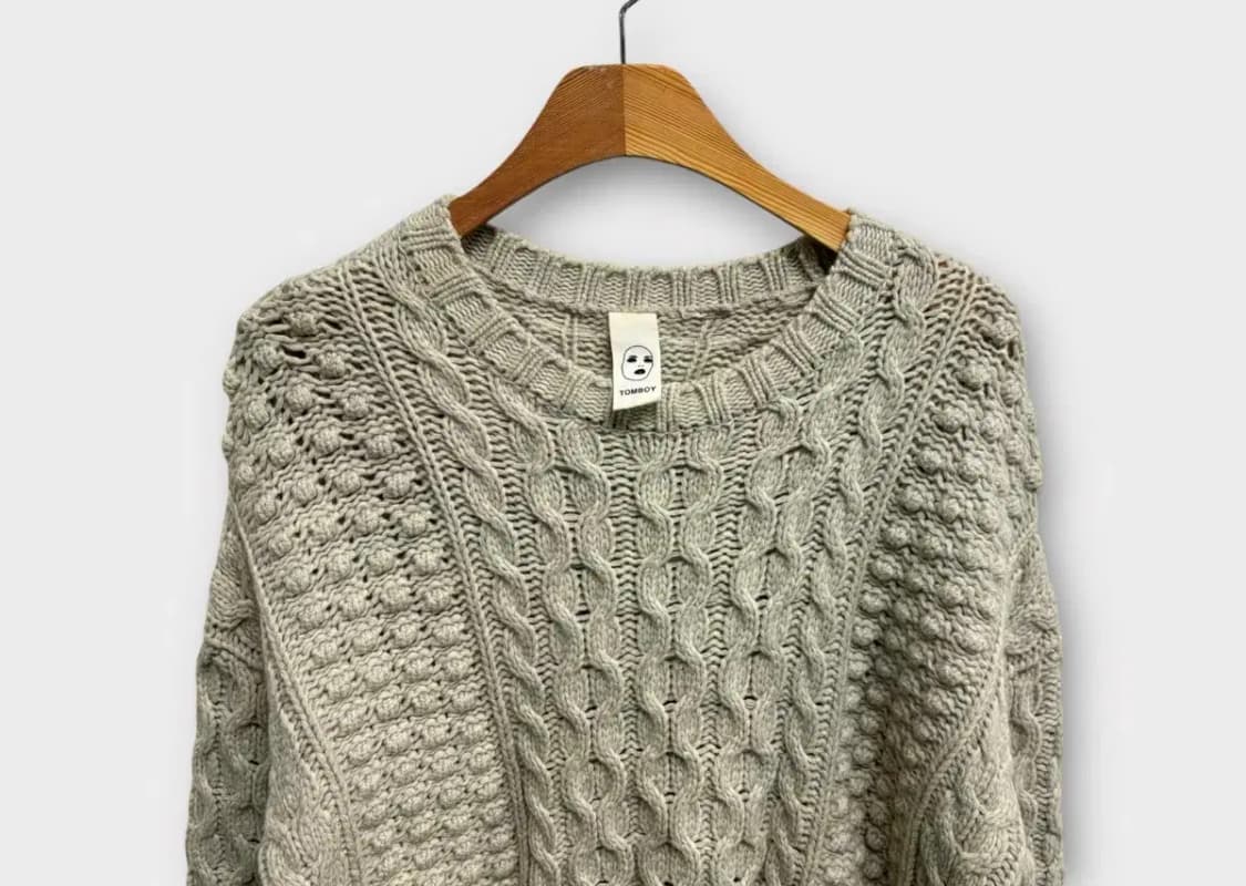 톰보이 TOMBOY 케이블 롱니트 free 상품이미지3