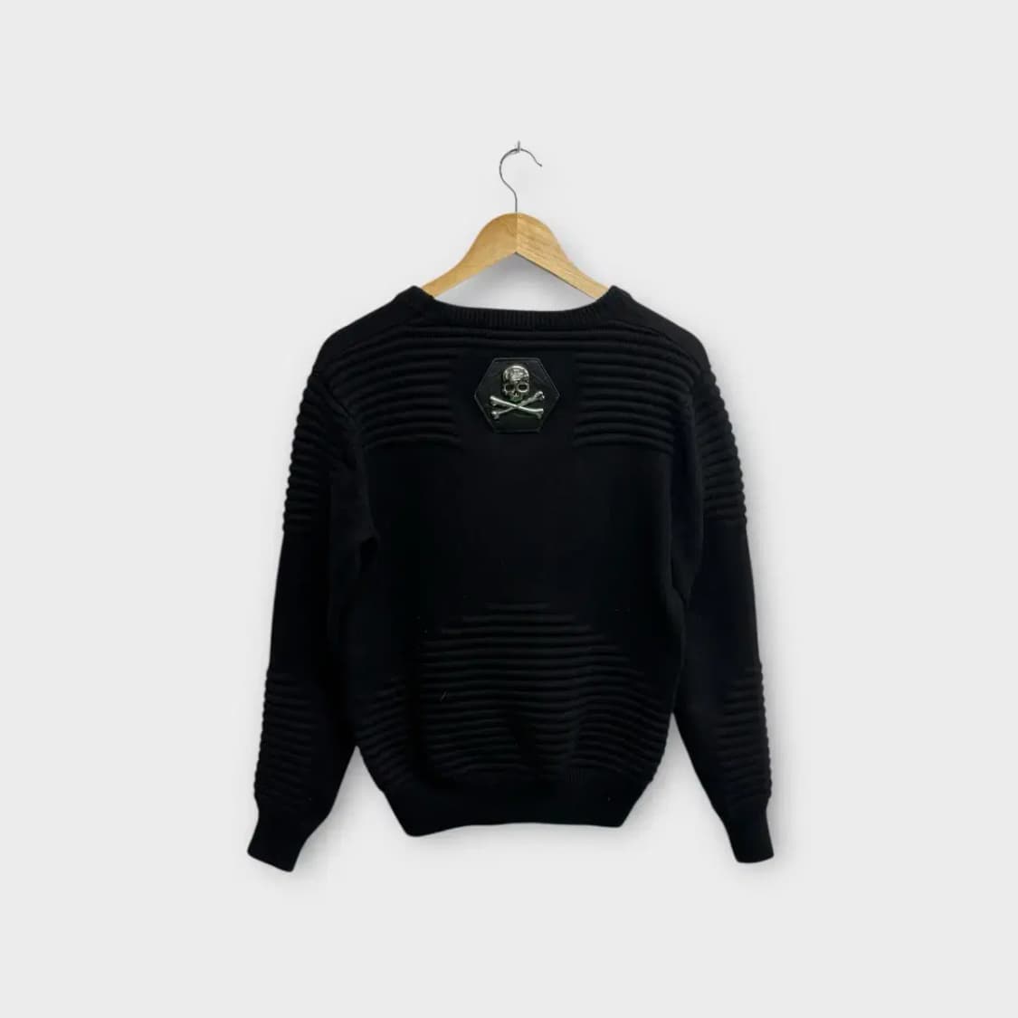 필립플레인 스컬 블랙 니트 S 상품이미지3