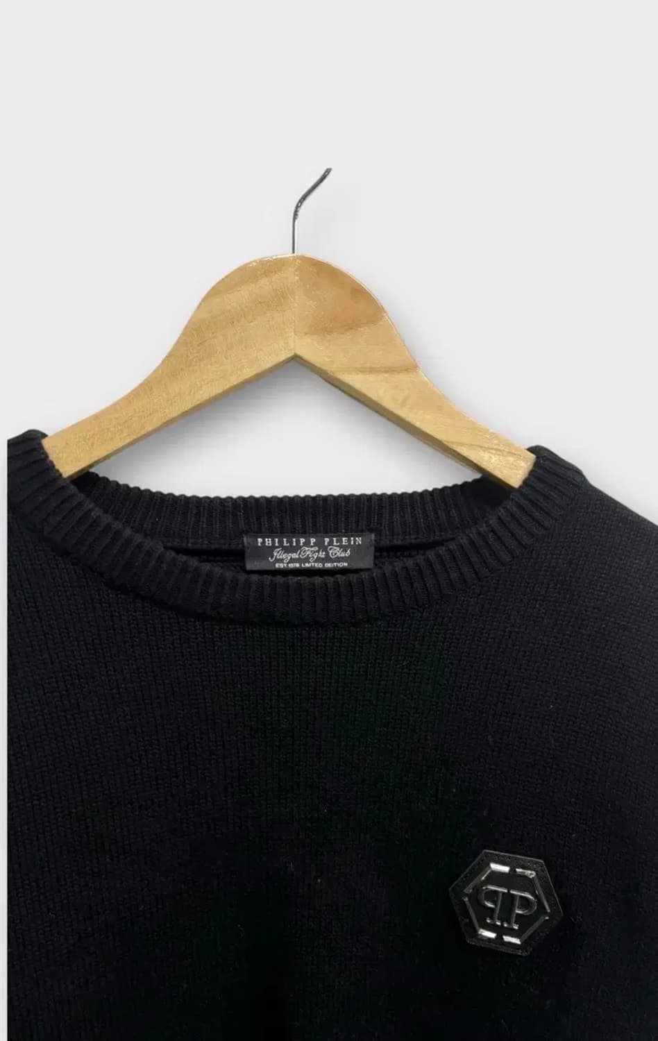 필립플레인 스컬 블랙 니트 S 상품이미지5