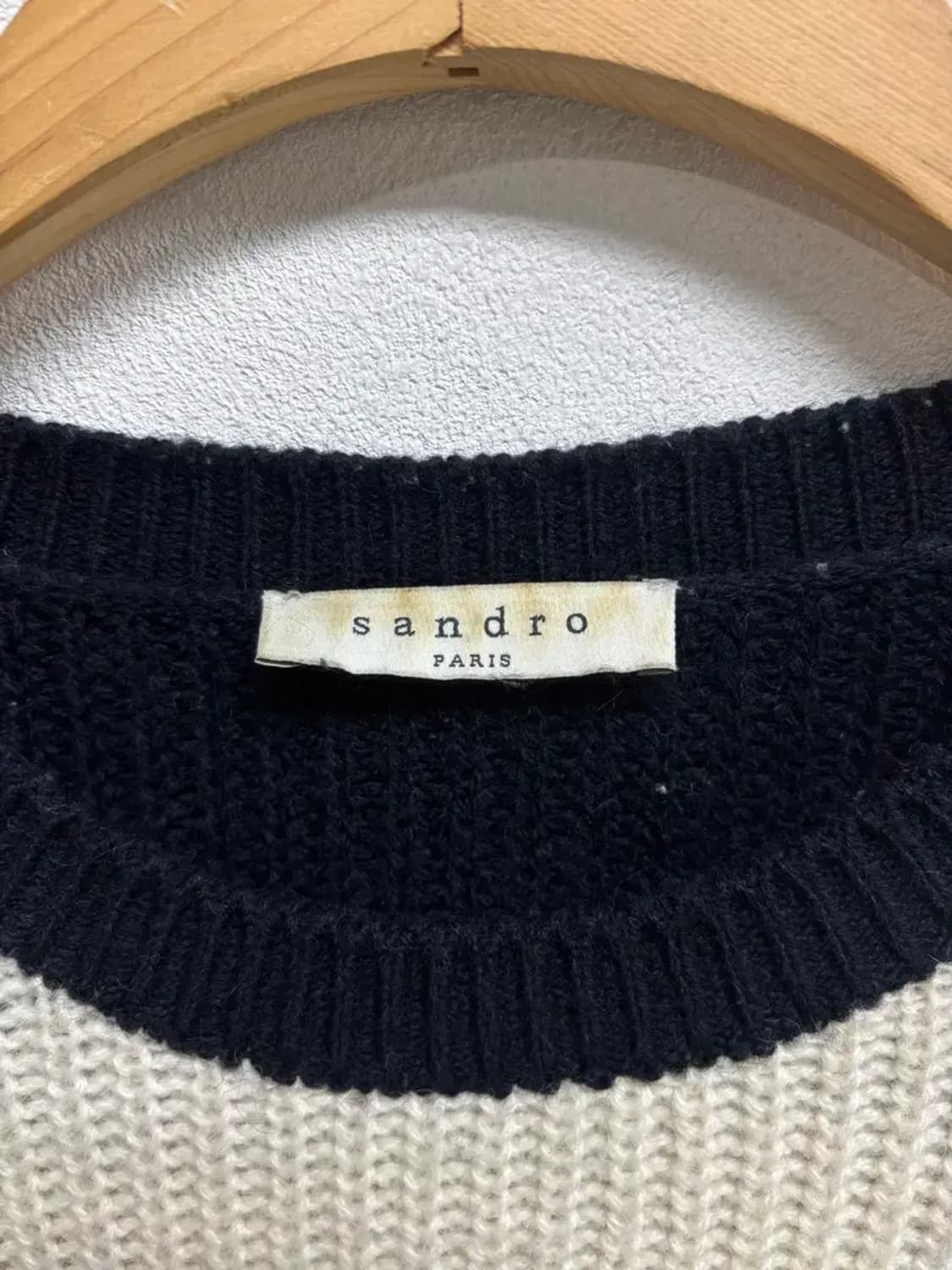 산드로 스트라이프 배색니트 L 상품이미지4