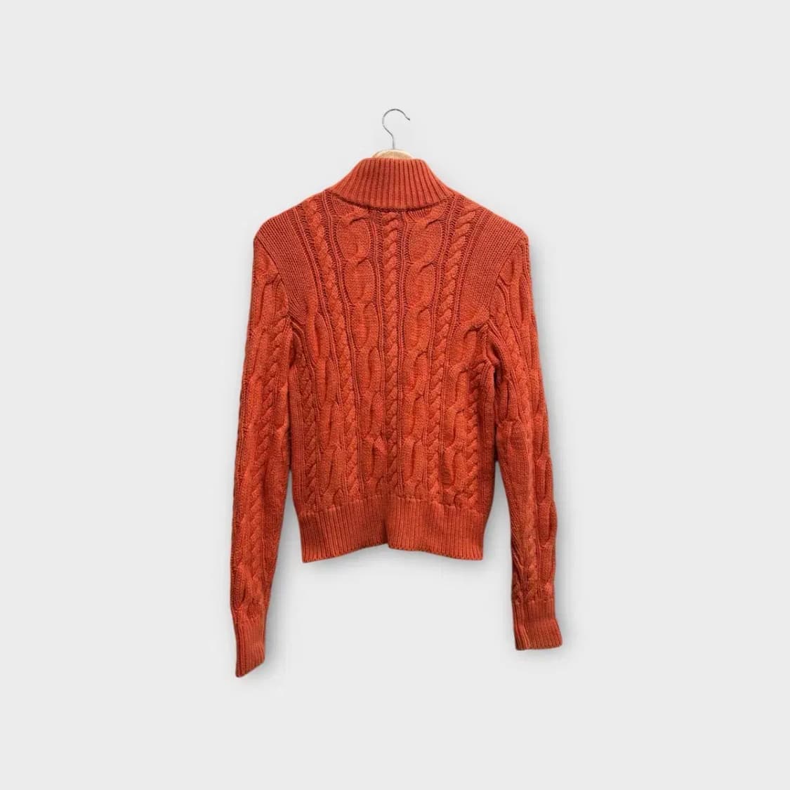 랄프로렌 오렌지색 케이블 니트 가디건 L 상품이미지4