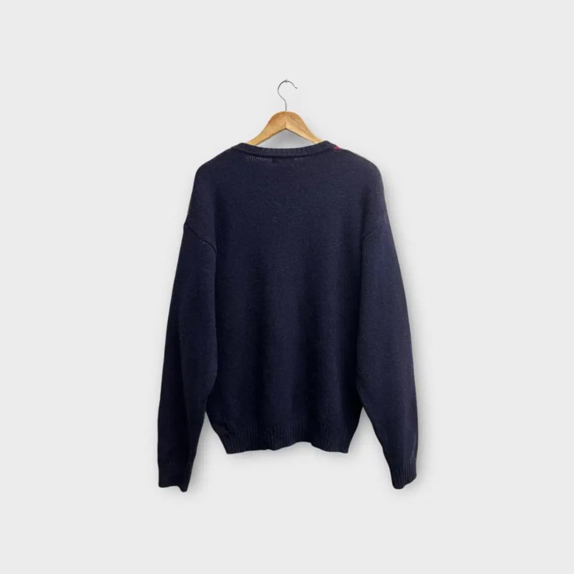 빈티지 울100% 아가일패턴 니트 L 상품이미지3