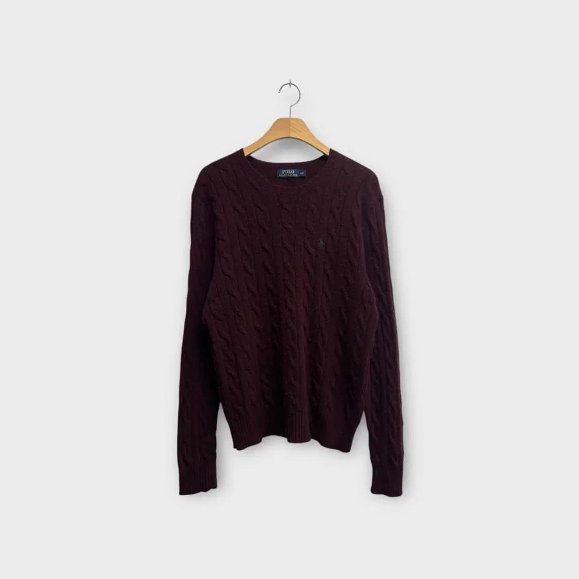 폴로랄프로렌 버건디 케이블니트 M 상품이미지1
