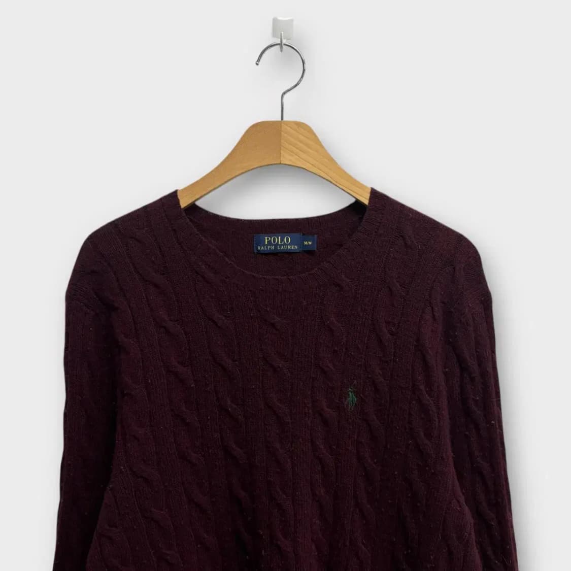 폴로랄프로렌 버건디 케이블니트 M 상품이미지2