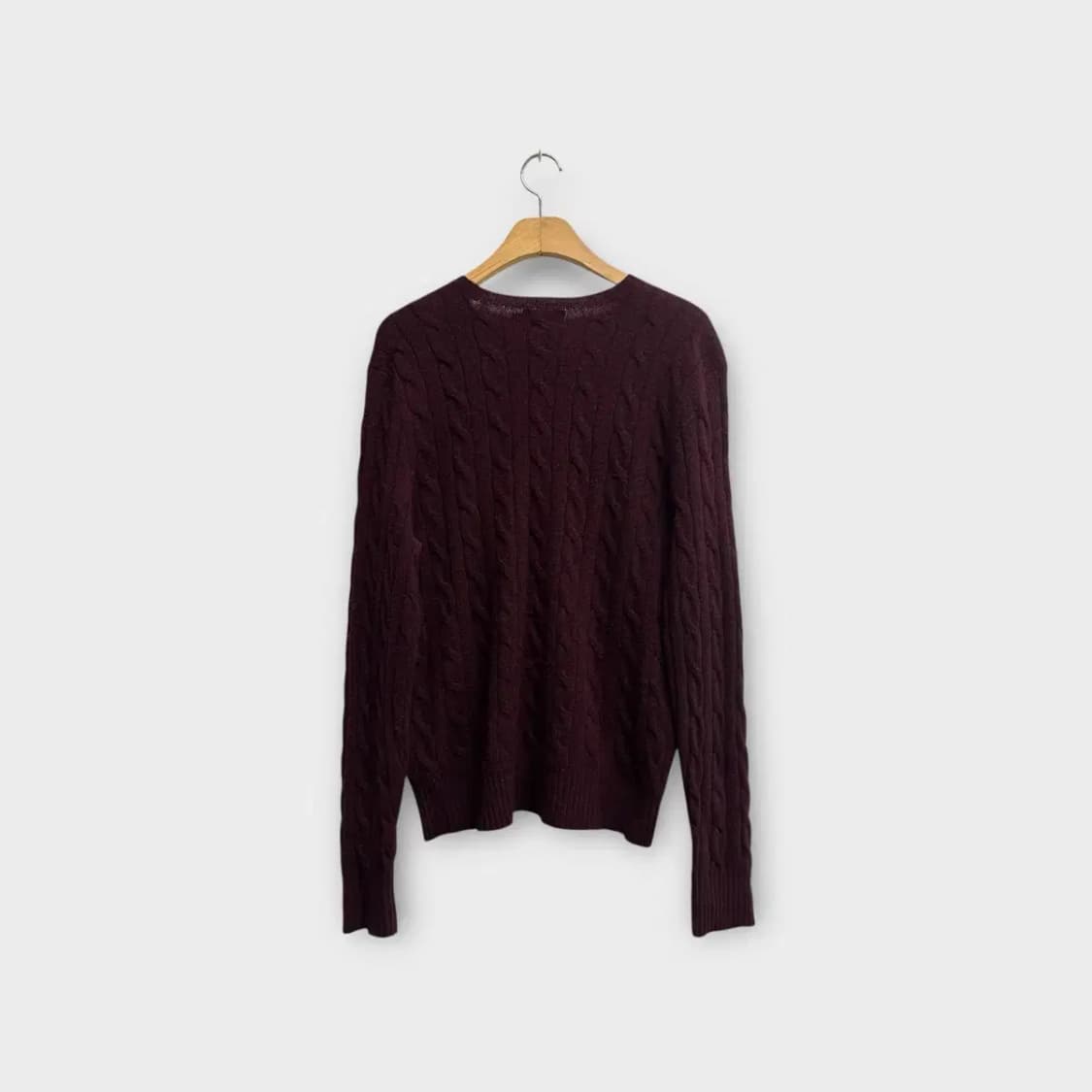 폴로랄프로렌 버건디 케이블니트 M 상품이미지3
