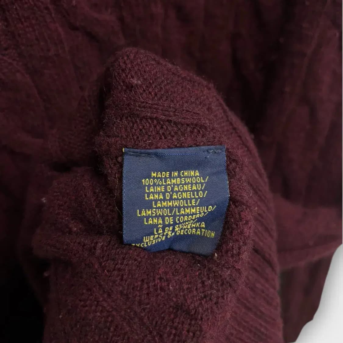 폴로랄프로렌 버건디 케이블니트 M 상품이미지5