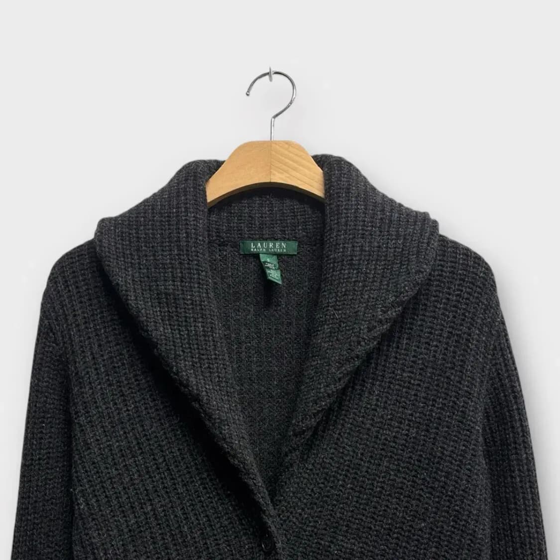 랄프로렌 그레이 숄카라 가디건 S 상품이미지2