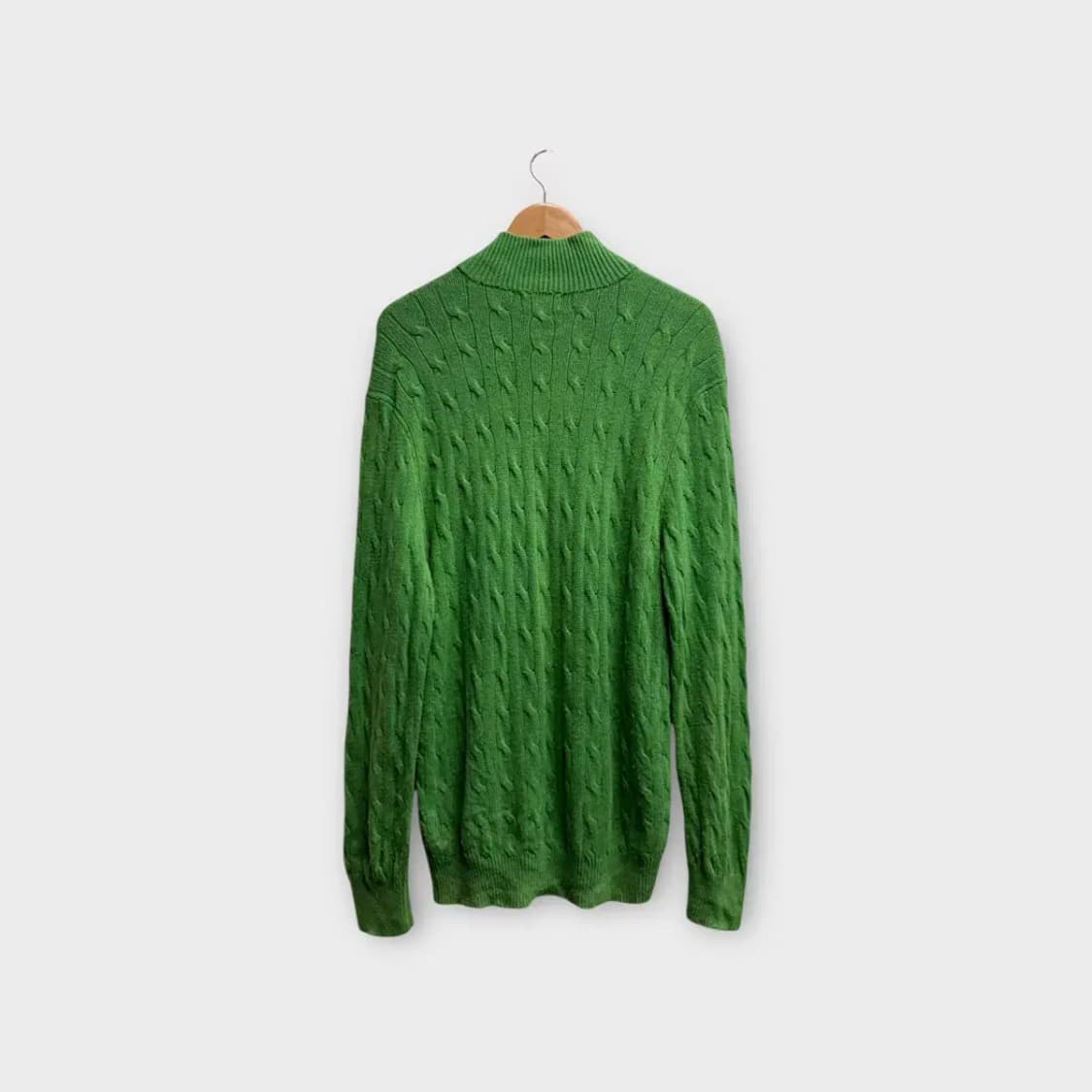 폴로랄프로렌 케이블 그린 반집업 니트 L 상품이미지4