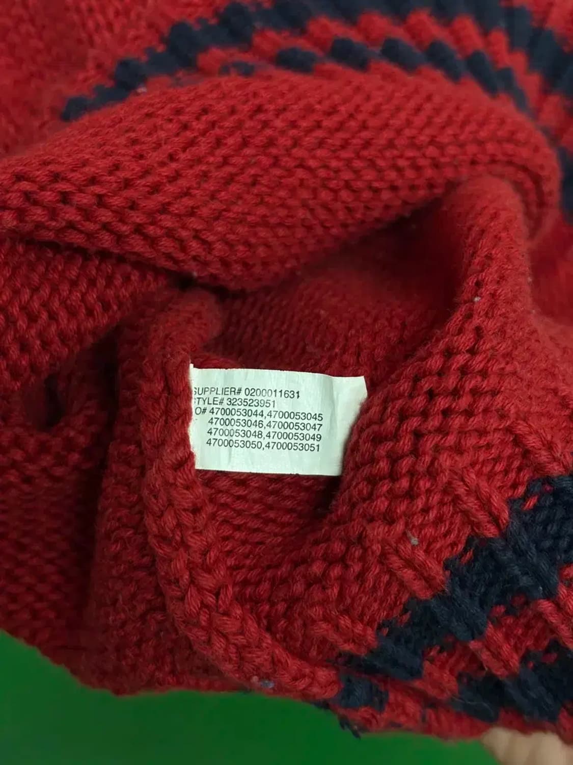 폴로 랄프로렌 레드 숄카라 니트 M 상품이미지6