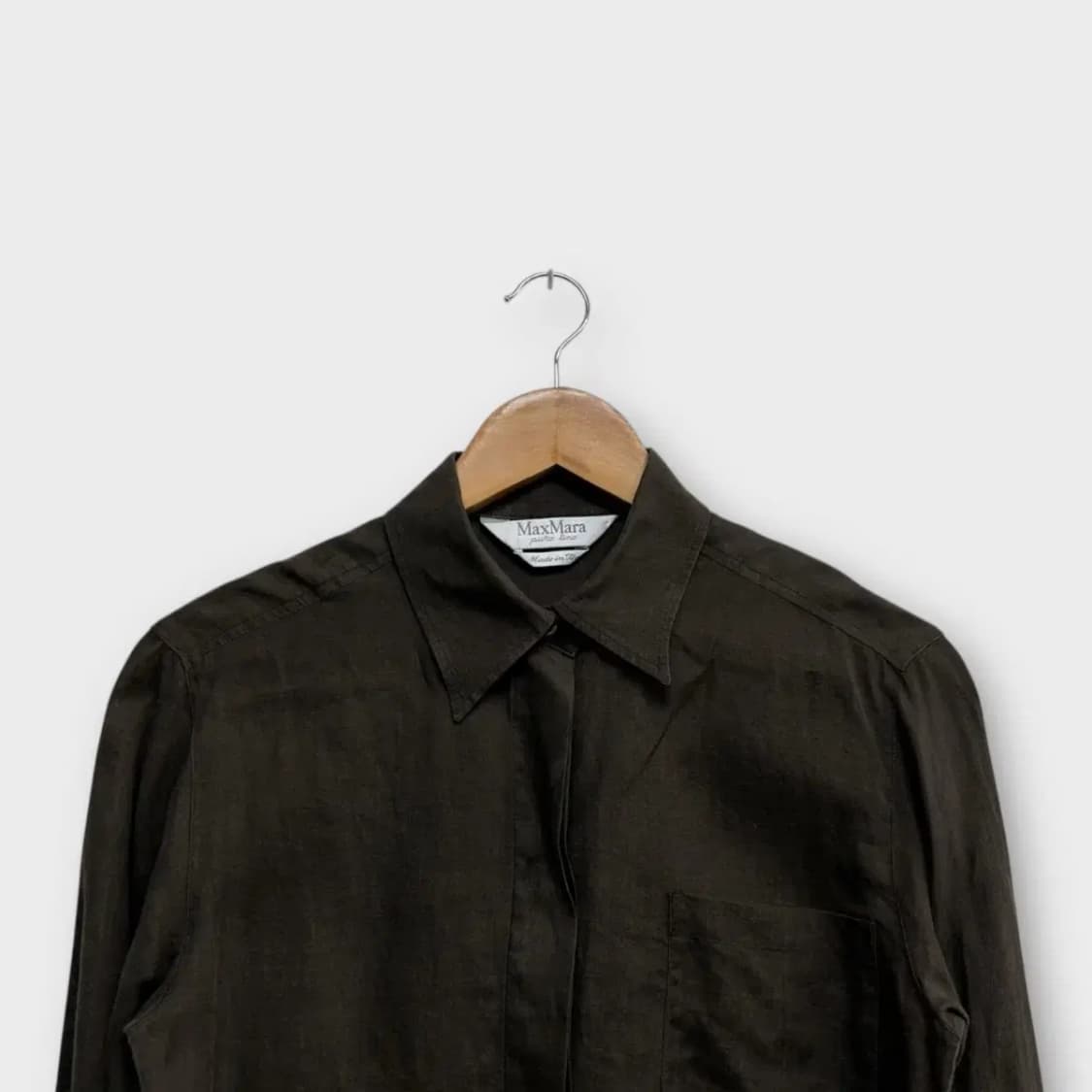 막스마라 Max mara 린넨 브라운 셔츠 M 상품이미지2