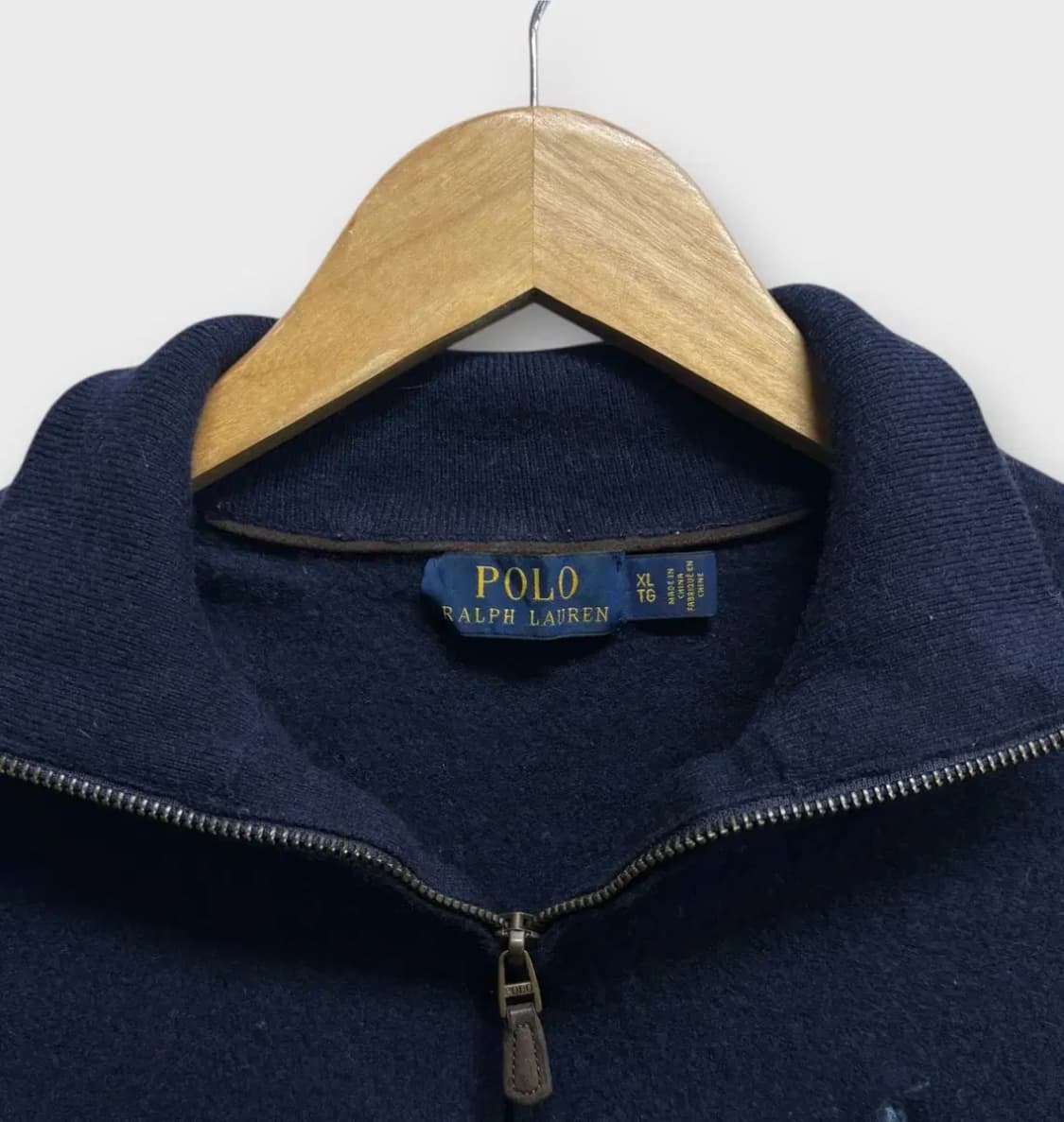 폴로 랄프로렌 네이비 니트 반집업 S 상품이미지3