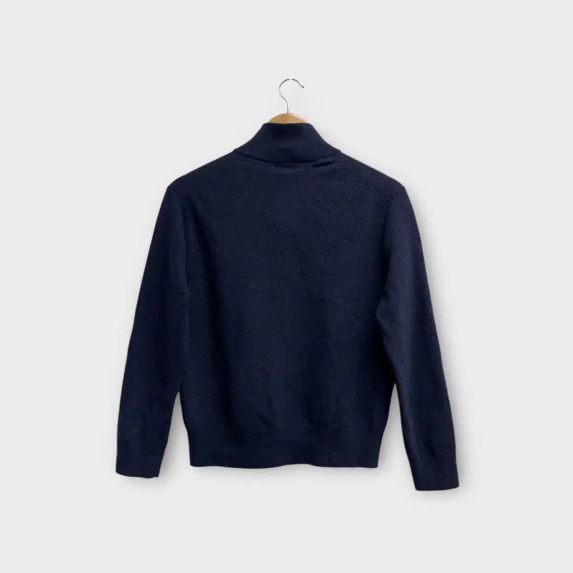 폴로 랄프로렌 네이비 니트 반집업 S 상품이미지4