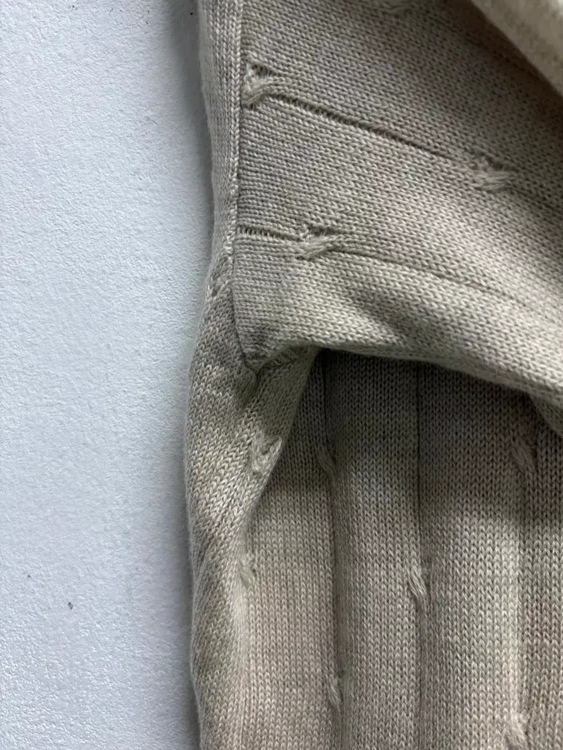 라코스테 브이넥 가디건 베이지 90 상품이미지5