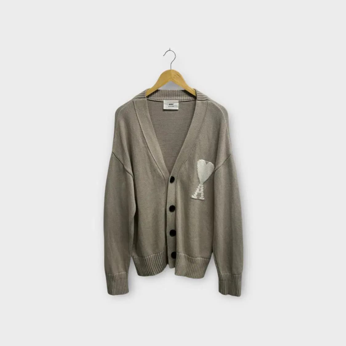 아미 Ami 하트로고 베이지 가디건 L 상품이미지1