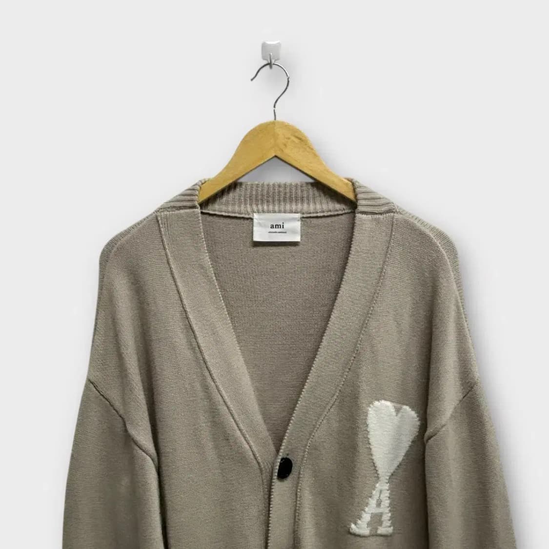 아미 Ami 하트로고 베이지 가디건 L 상품이미지2