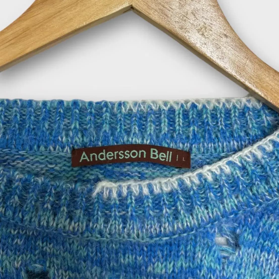 엔더슨벨 펑칭 모헤어 오버핏 니트 free 상품이미지5