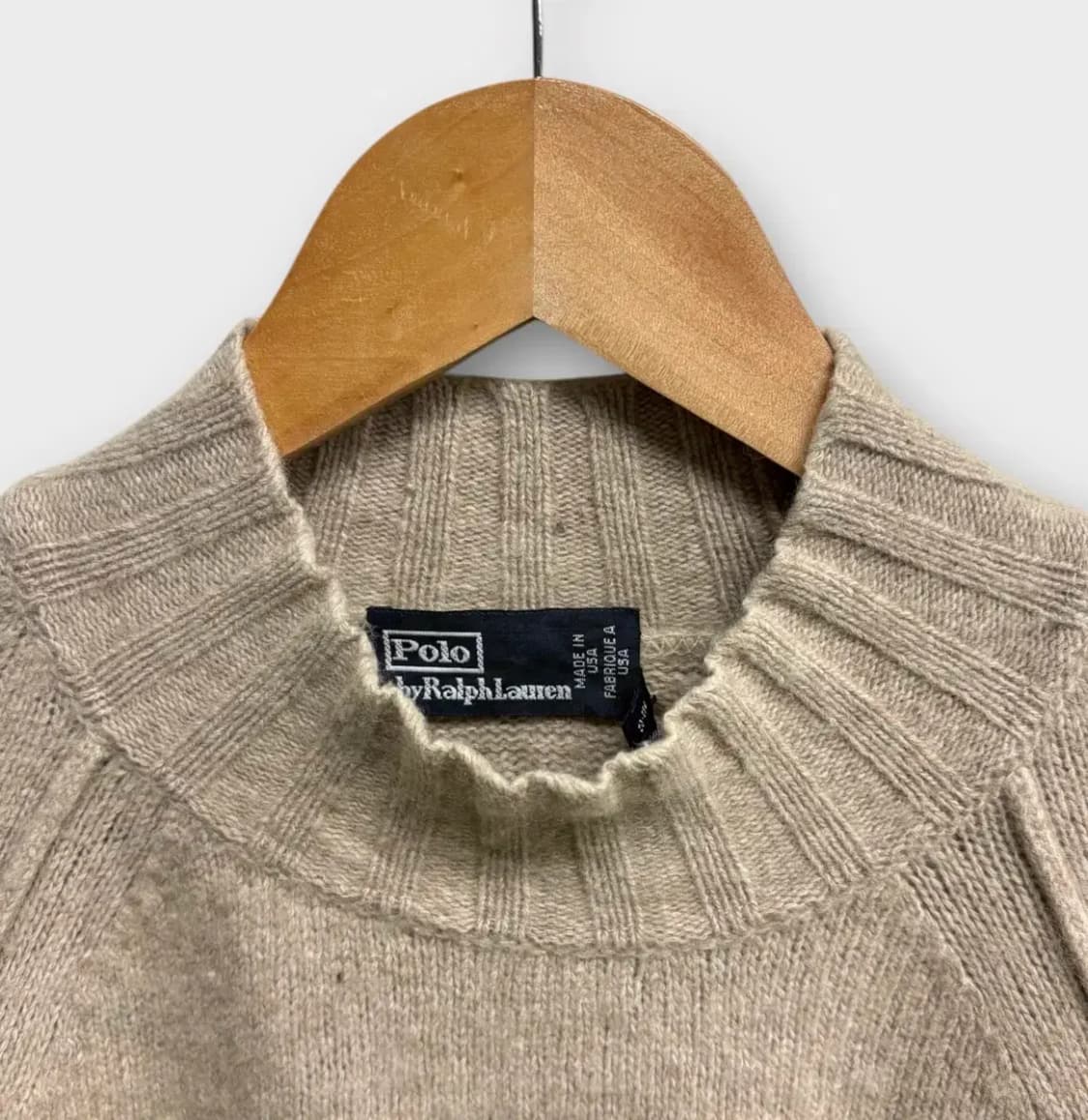 폴로랄프로렌 베이지 목폴라 니트 S 상품이미지4