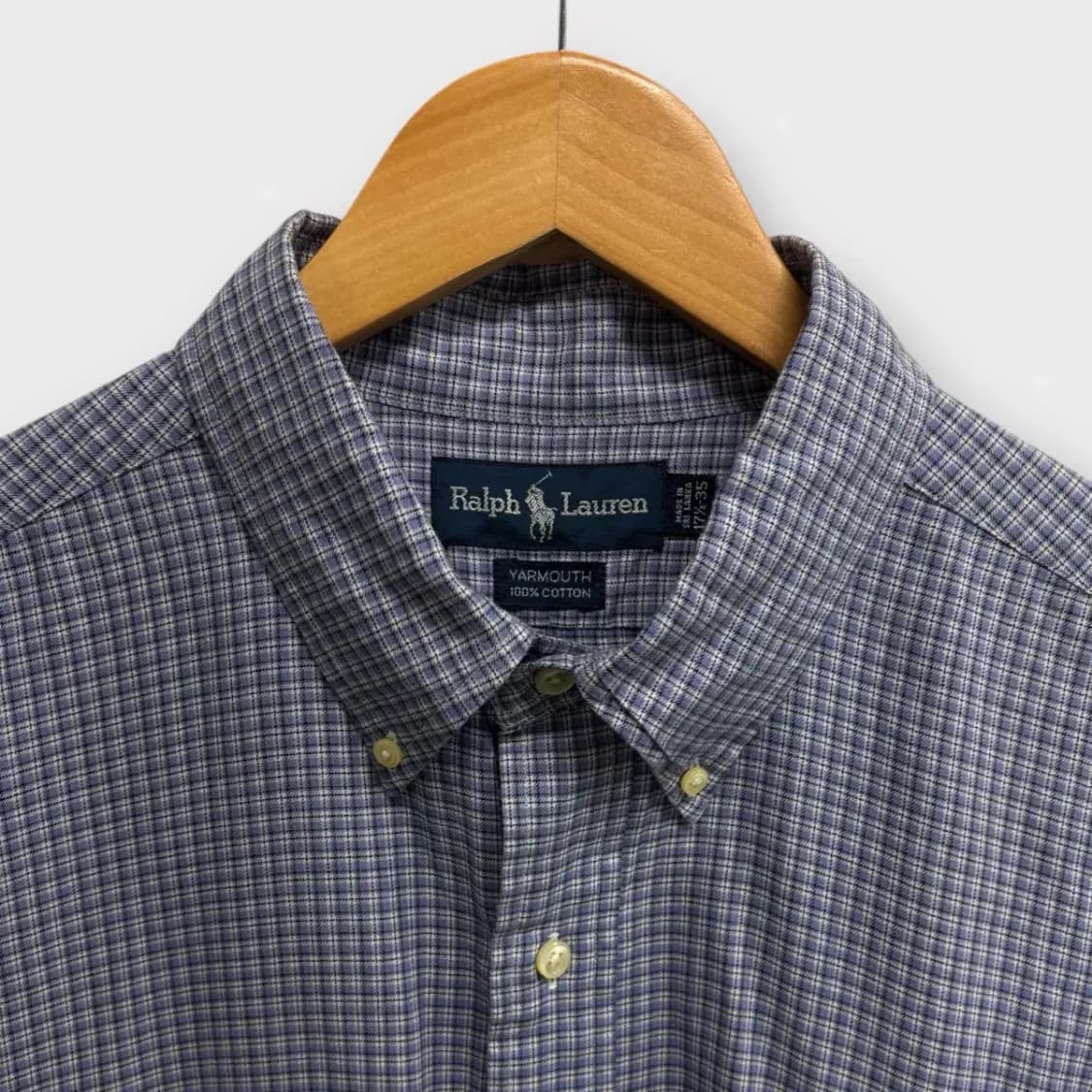 Polo 폴로 랄프로렌 블루체크 셔츠 M 상품이미지4