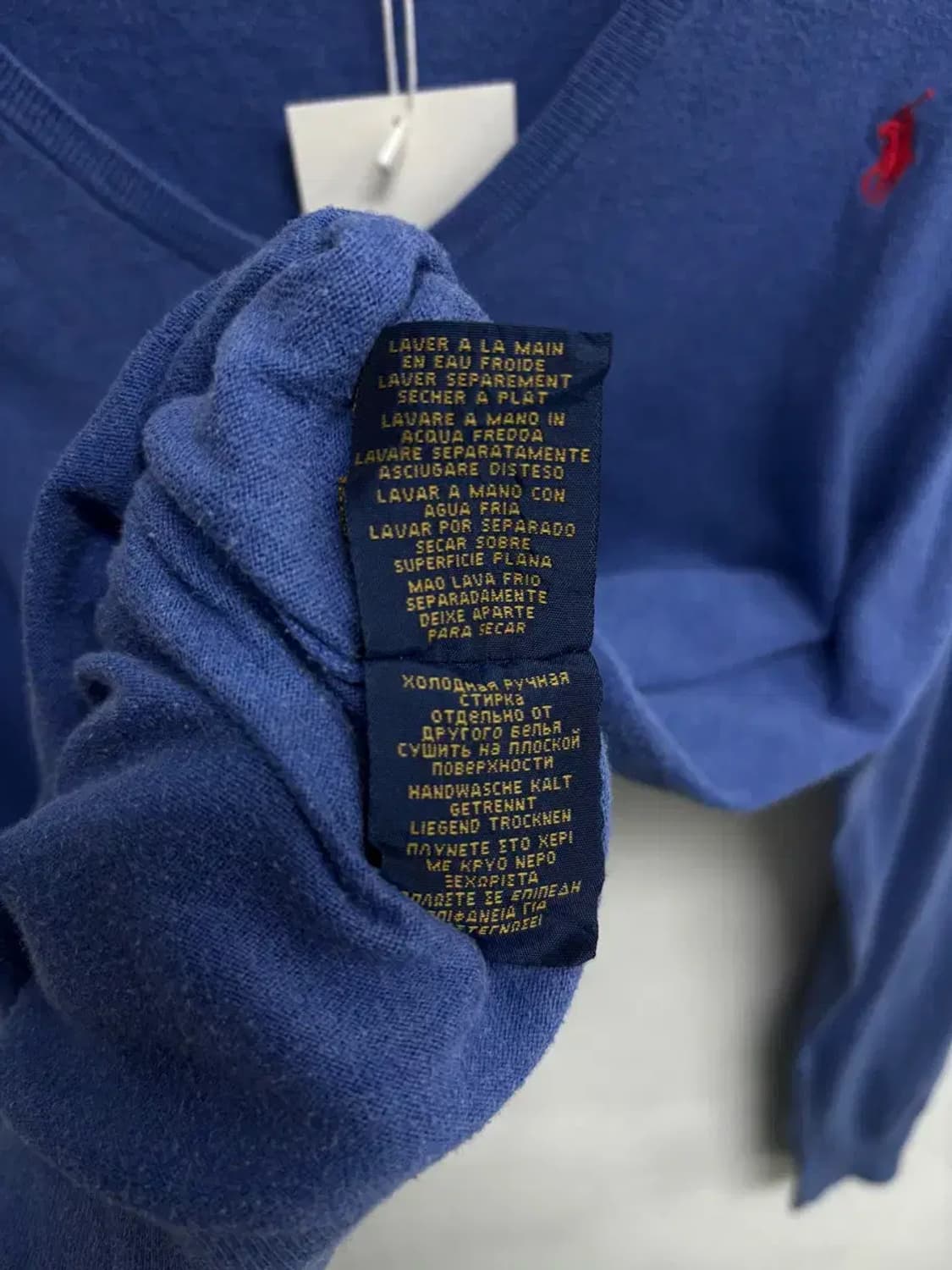 [새상품]폴로랄프로렌 브이넥 피마코튼 니트 L 상품이미지5