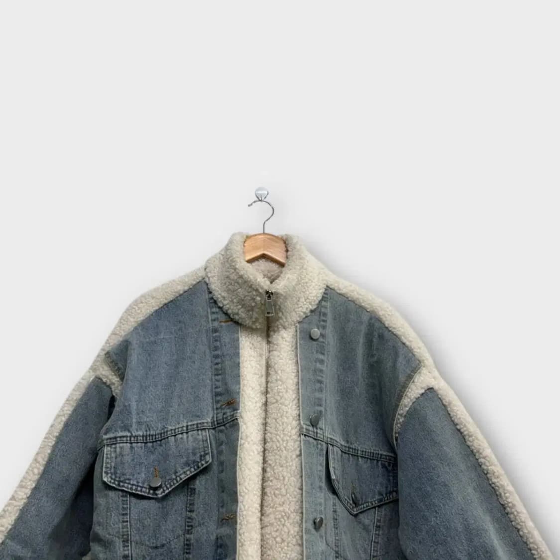 데님 양털 뽀글이 점퍼  free 상품이미지2