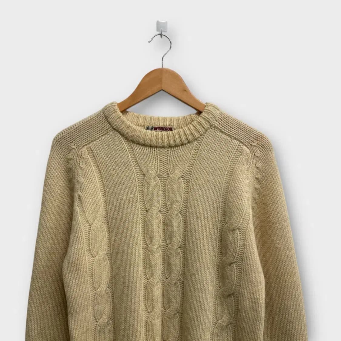 빈티지 M'GREGOR 울100% 아이보리 니트 M 상품이미지2