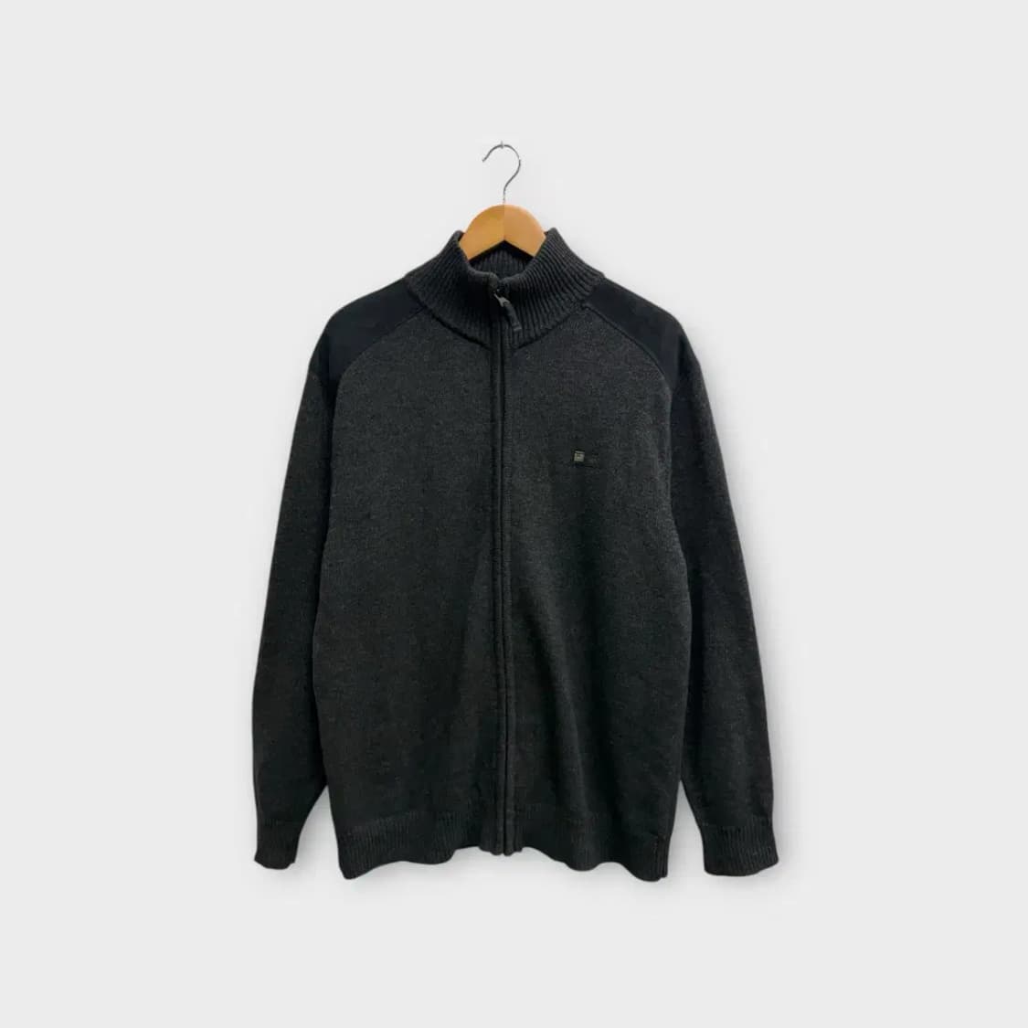 버버리 클래식 그레이 집업니트 XL 상품이미지1