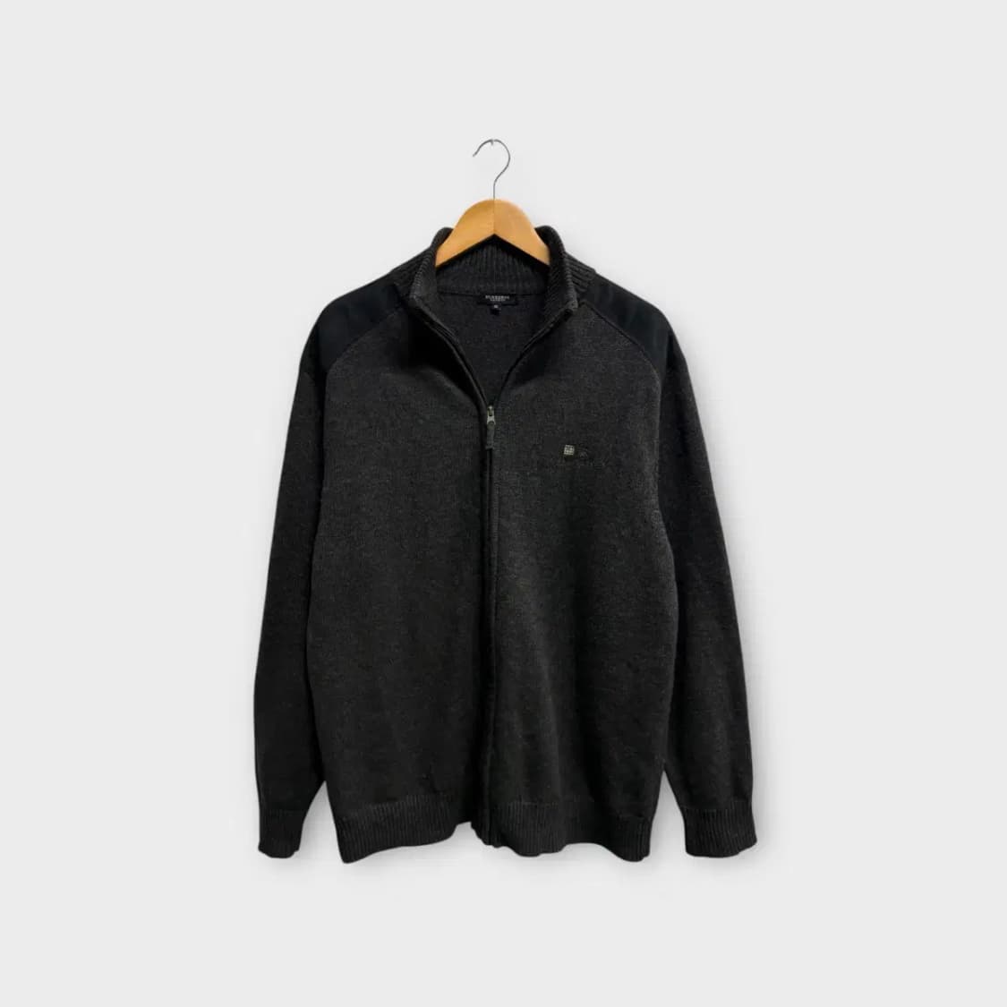 버버리 클래식 그레이 집업니트 XL 상품이미지2