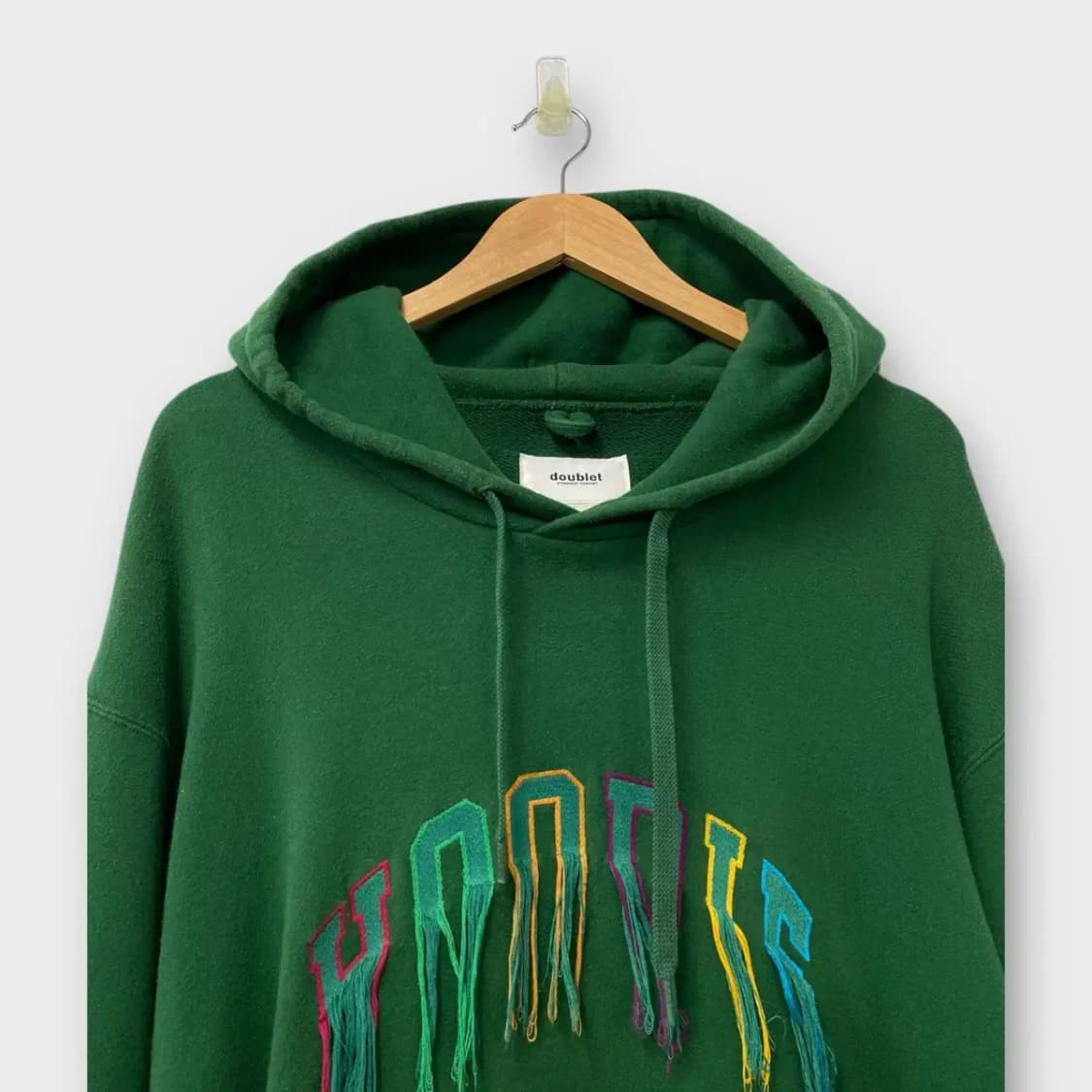 doublet 더블렛 그린 자수테슬 후드티 XL 상품이미지4