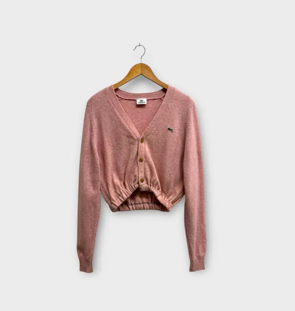 라코스테 핑크 크롭 가디건 M 상품이미지1